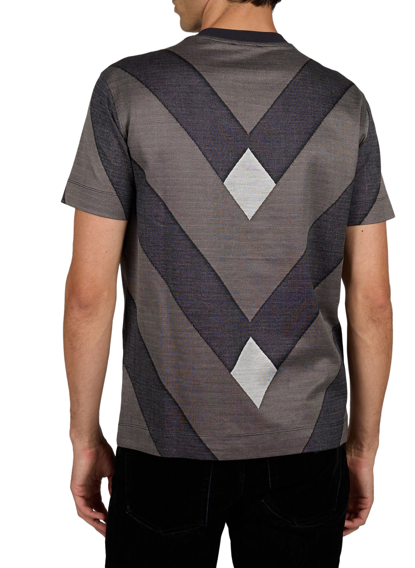 Kurzarm-Pullover mit Muster EMPORIO ARMANI Mehrfarbig