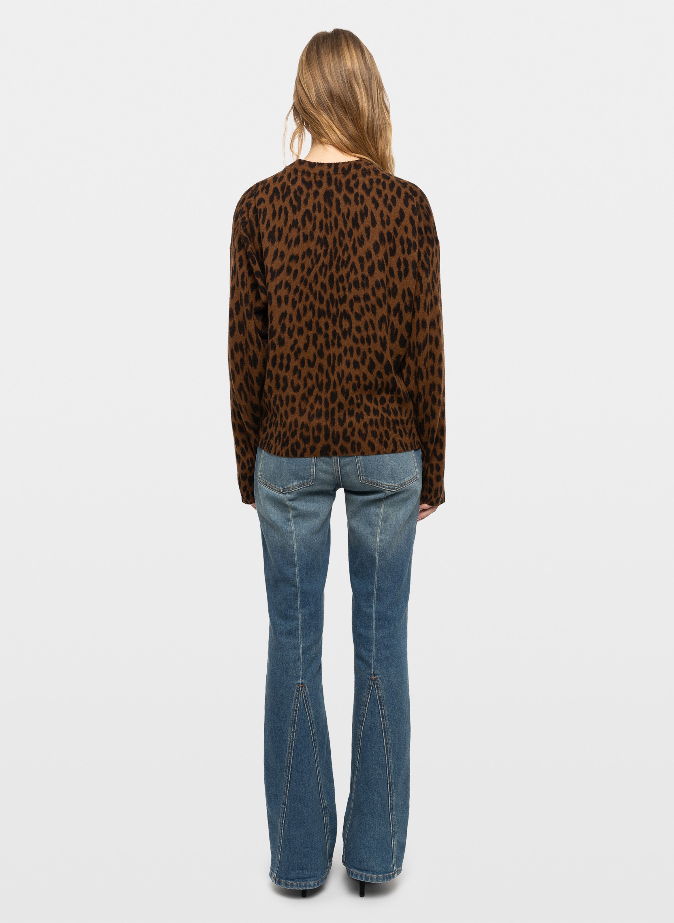 Rechte wollen en kasjmier trui. ZADIG&VOLTAIRE Beige