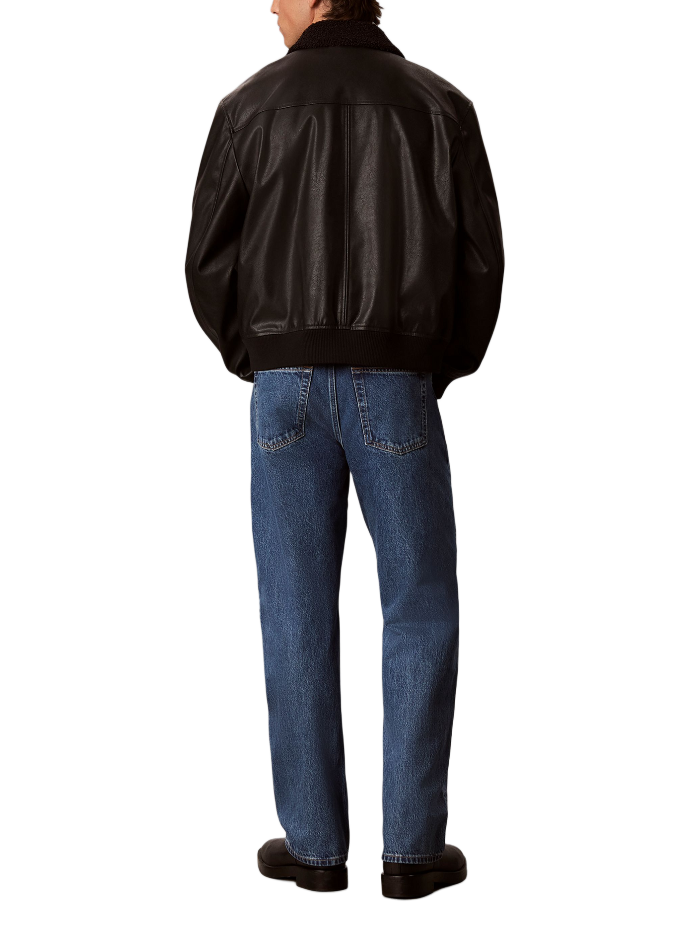 Jean coupe droite en coton CALVIN KLEIN Bleu