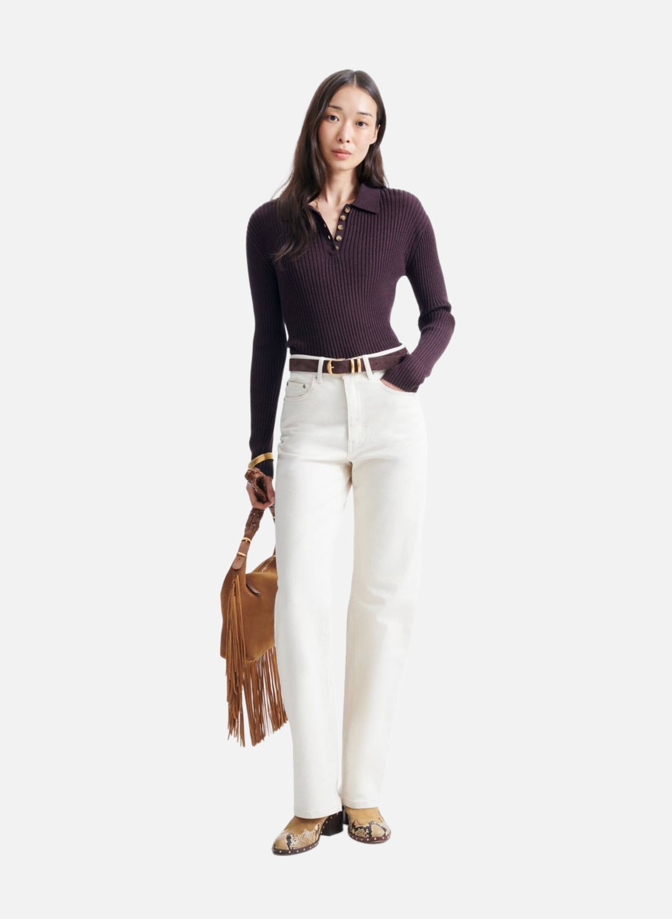 Polo hoche VANESSA BRUNO Marron