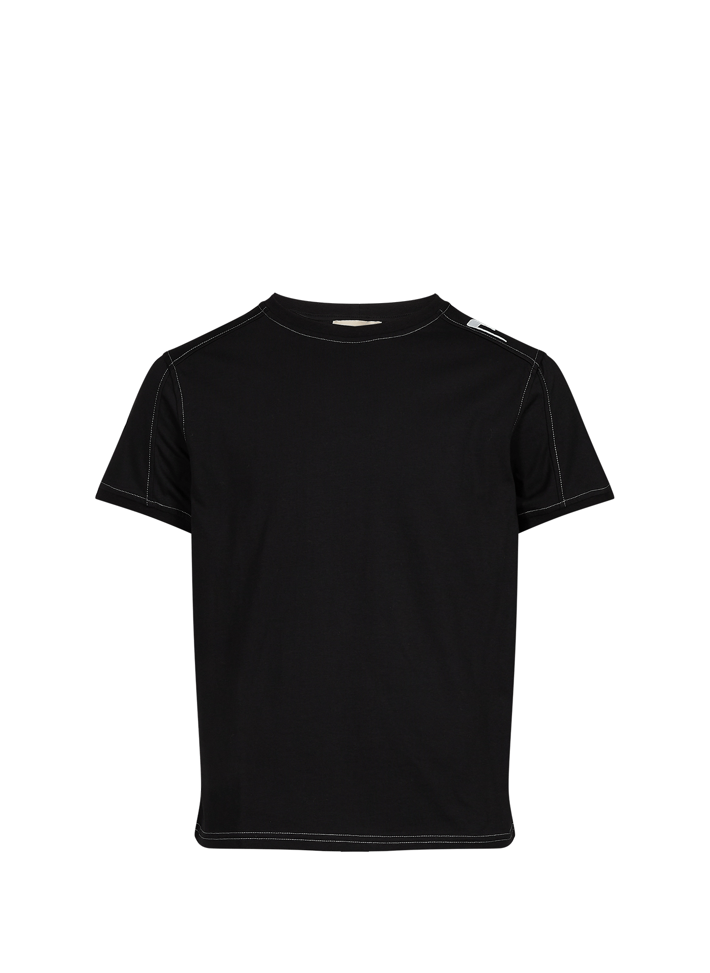 T-Shirt mit einfarbigen Nähten CARRER Schwarz