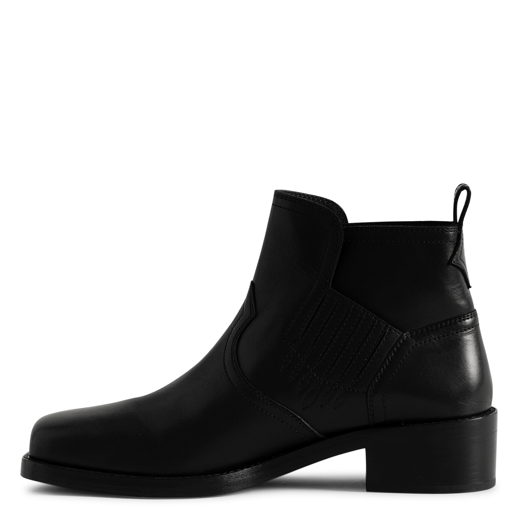 Bottines élastiques unies en cuir igata ZADIG&VOLTAIRE Noir