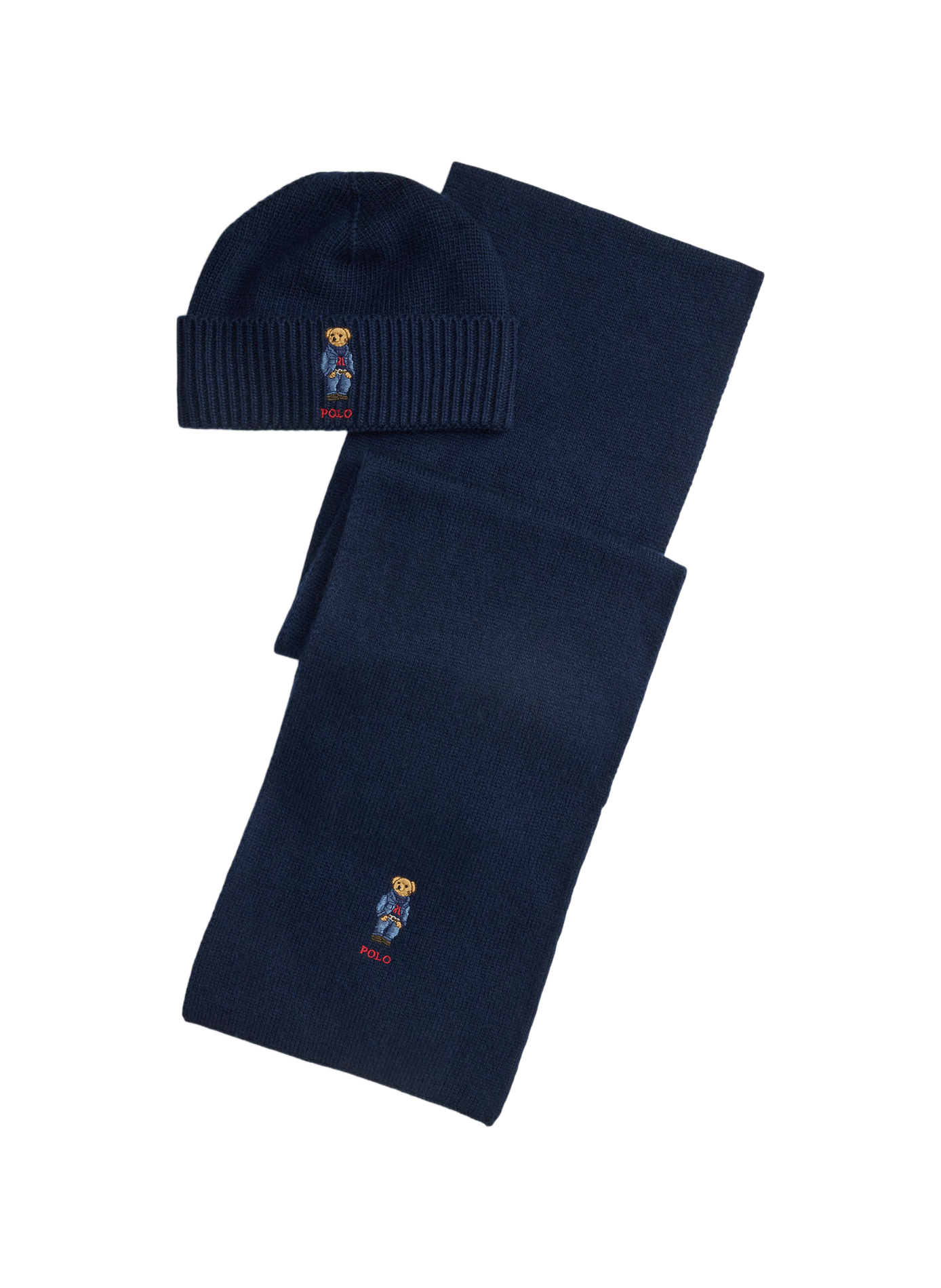 Coffret bonnet et écharpe en laine mélangée POLO RALPH LAUREN Bleu