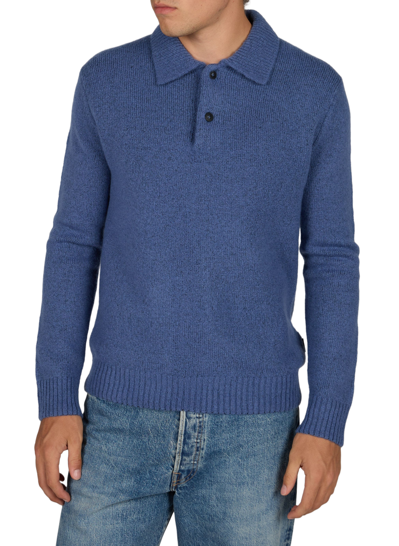 Klassischer Cardigan aus gemischter Wolle ANNARR Blau