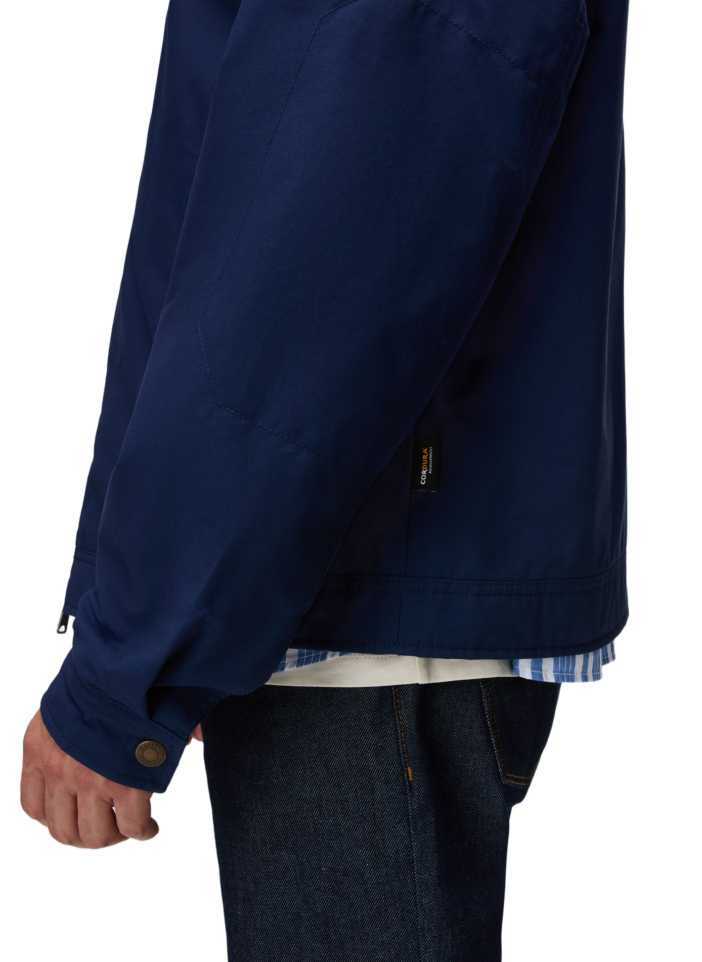 Classic straight solid color jacket with classic collar. NAPAPIJRI Blue