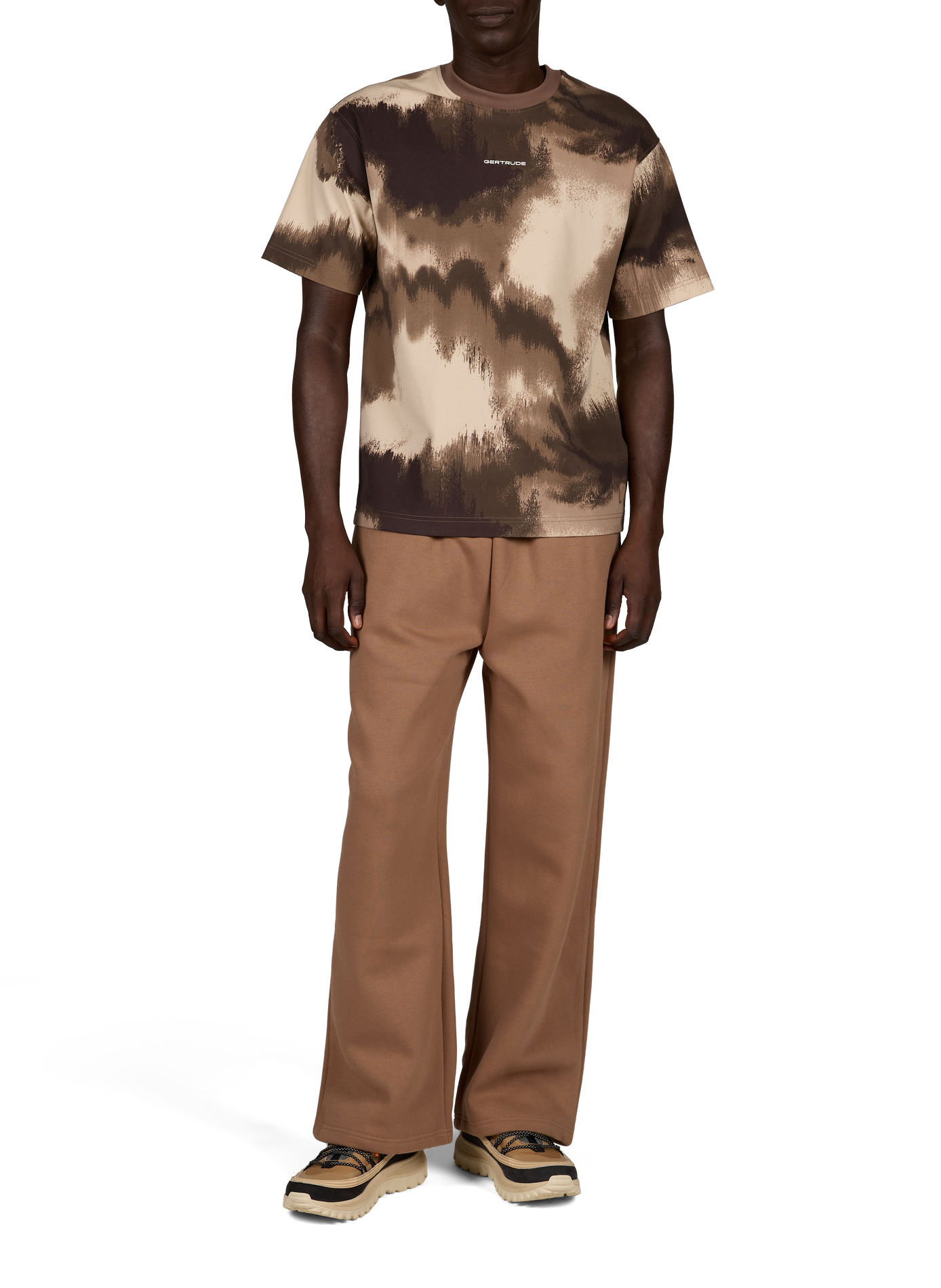 Hortygl Print Short-Sleeved T-Shirt GERTRUDE Brown