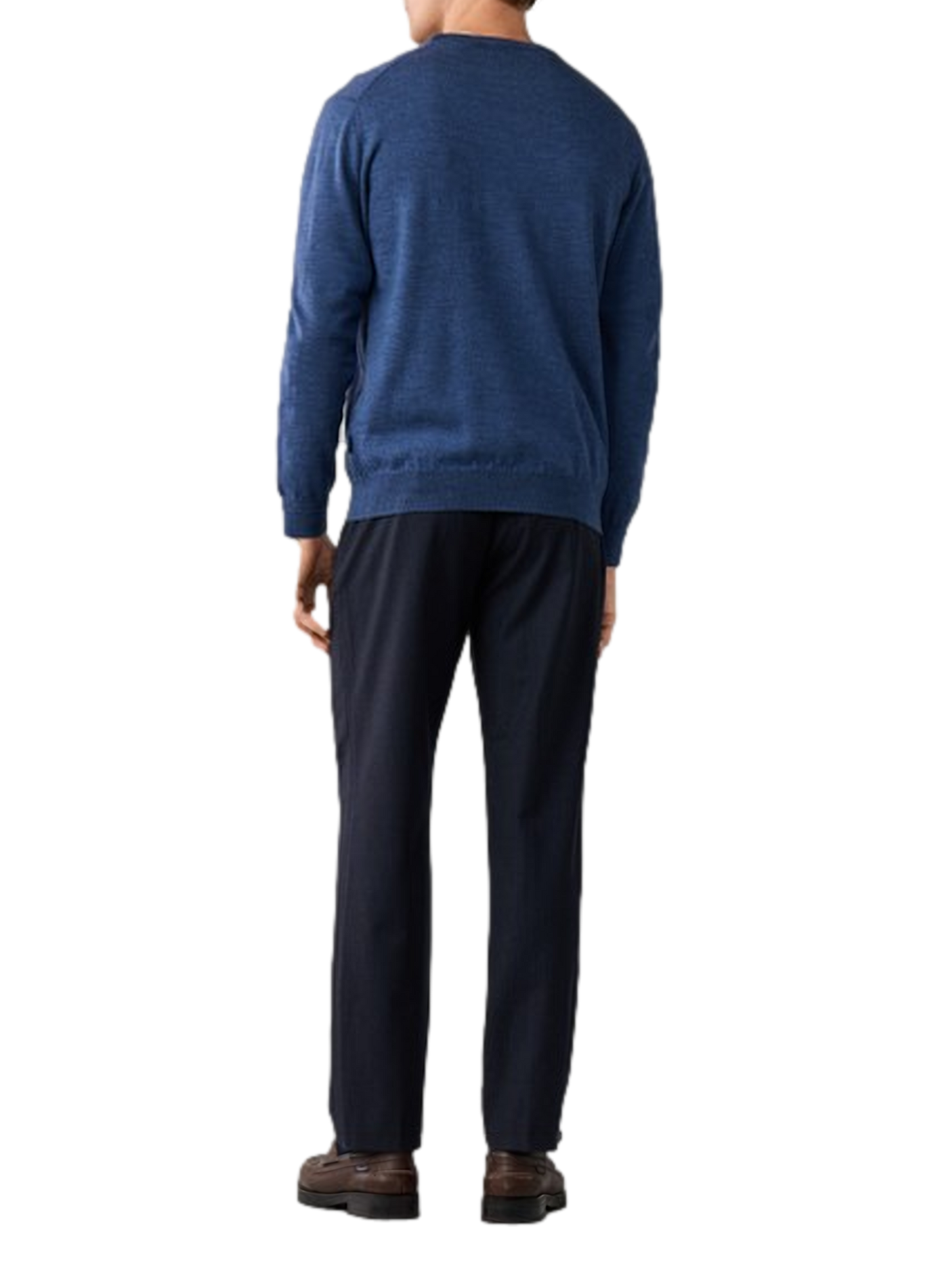 Maglione diritto a collo tondo in lana FACONNABLE Blu