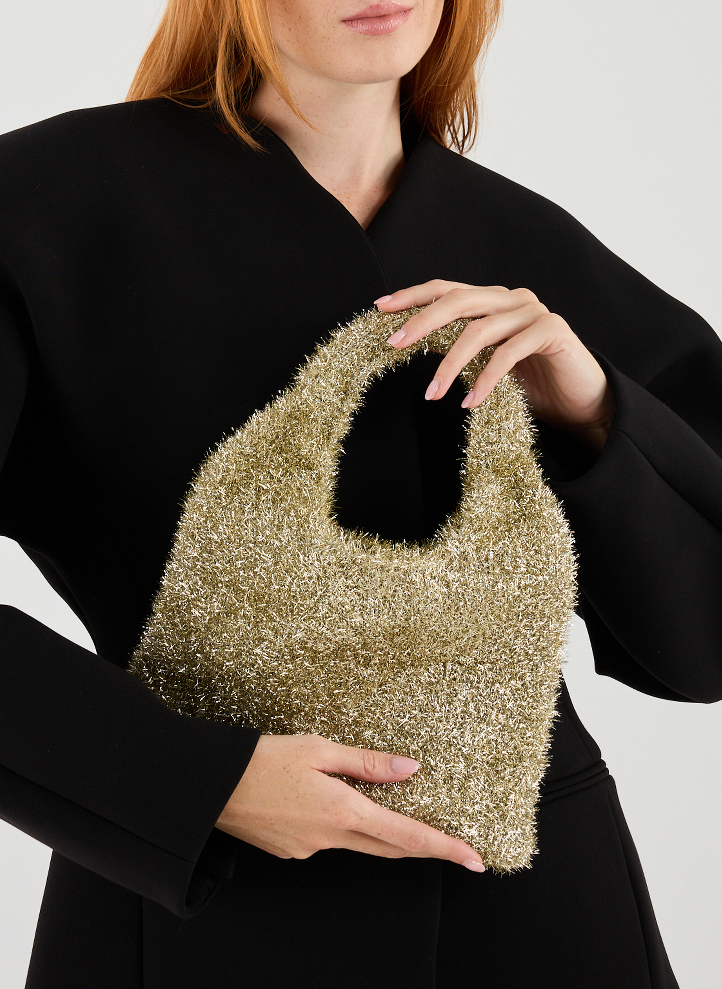 Sac à main en maille métalisé AU PRINTEMPS PARIS Doré
