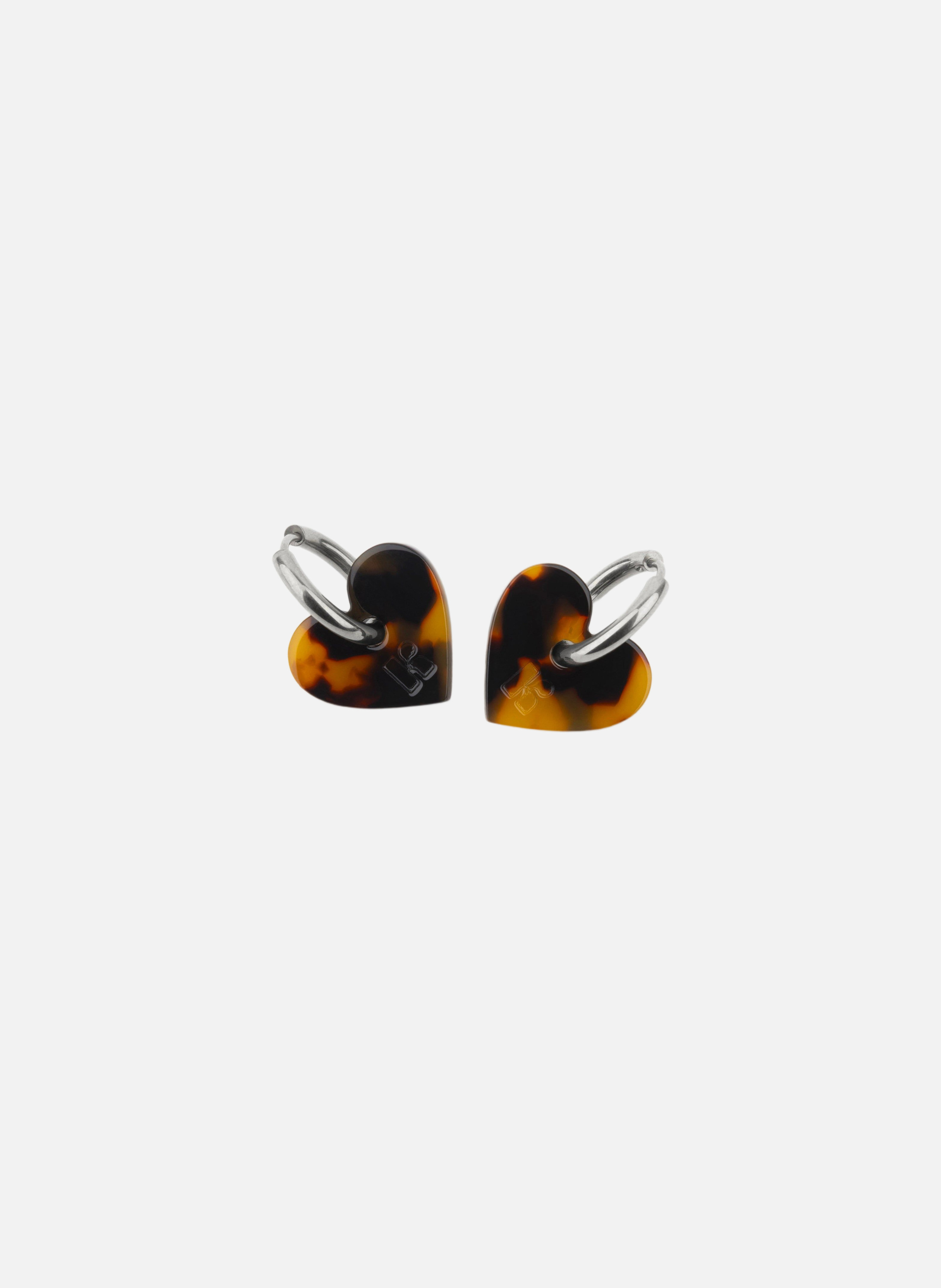 Boucles d'oreilles lova lova avec anneaux en acier inoxydable argenté  Écaille