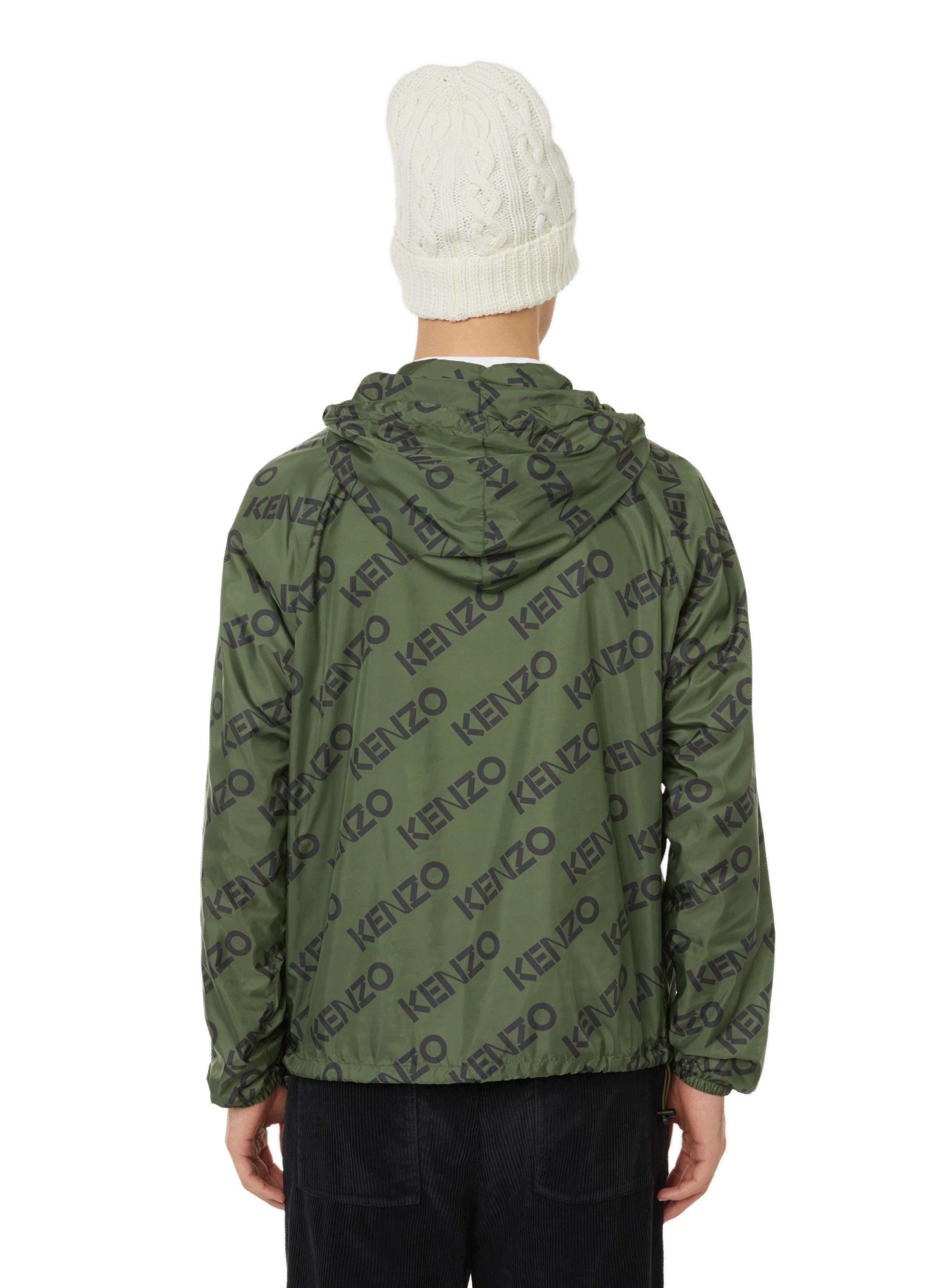 Hooded windbreaker KENZO Green