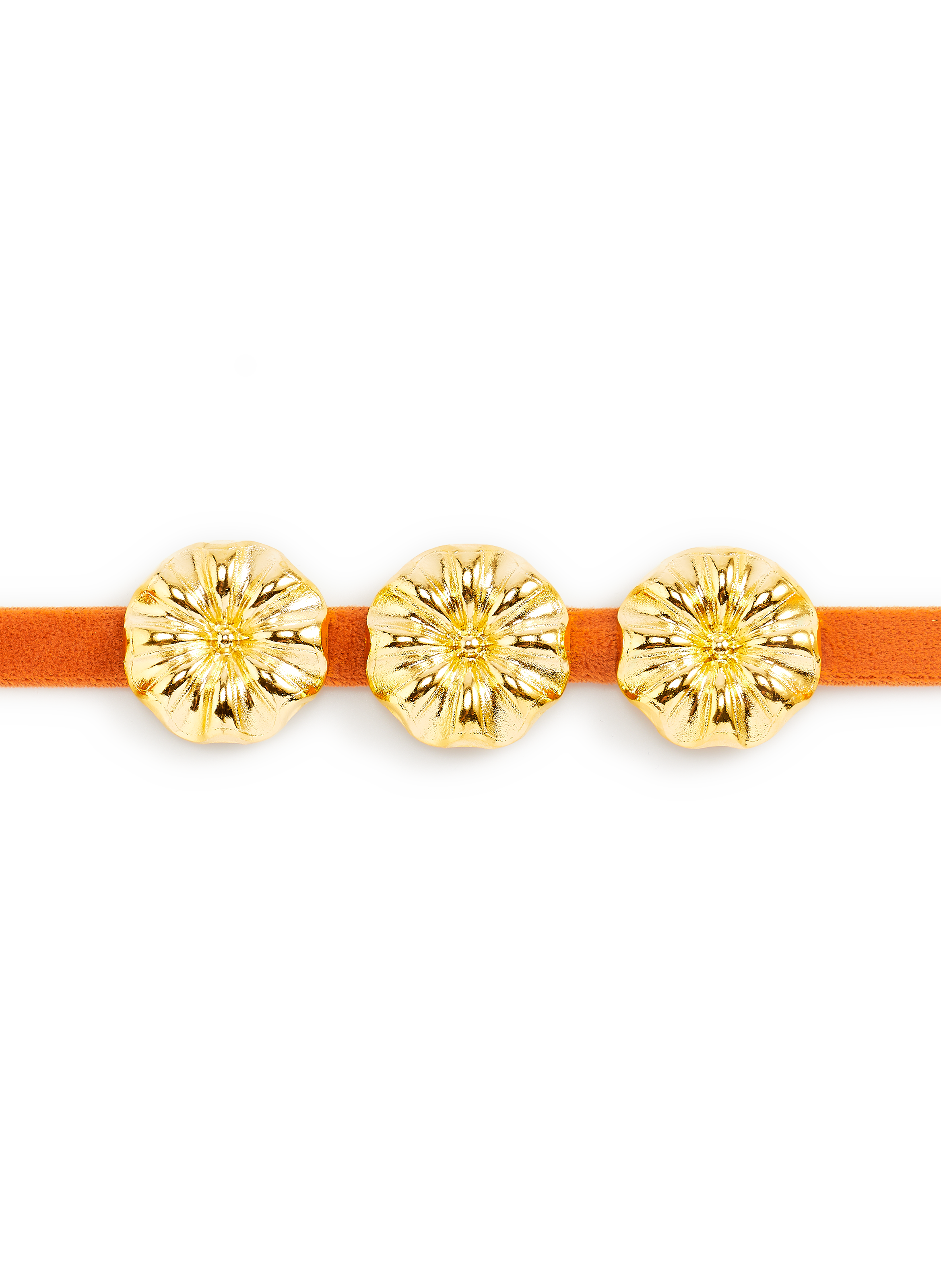 Collier ras-de-cou à fleurs  DESTREE Orange