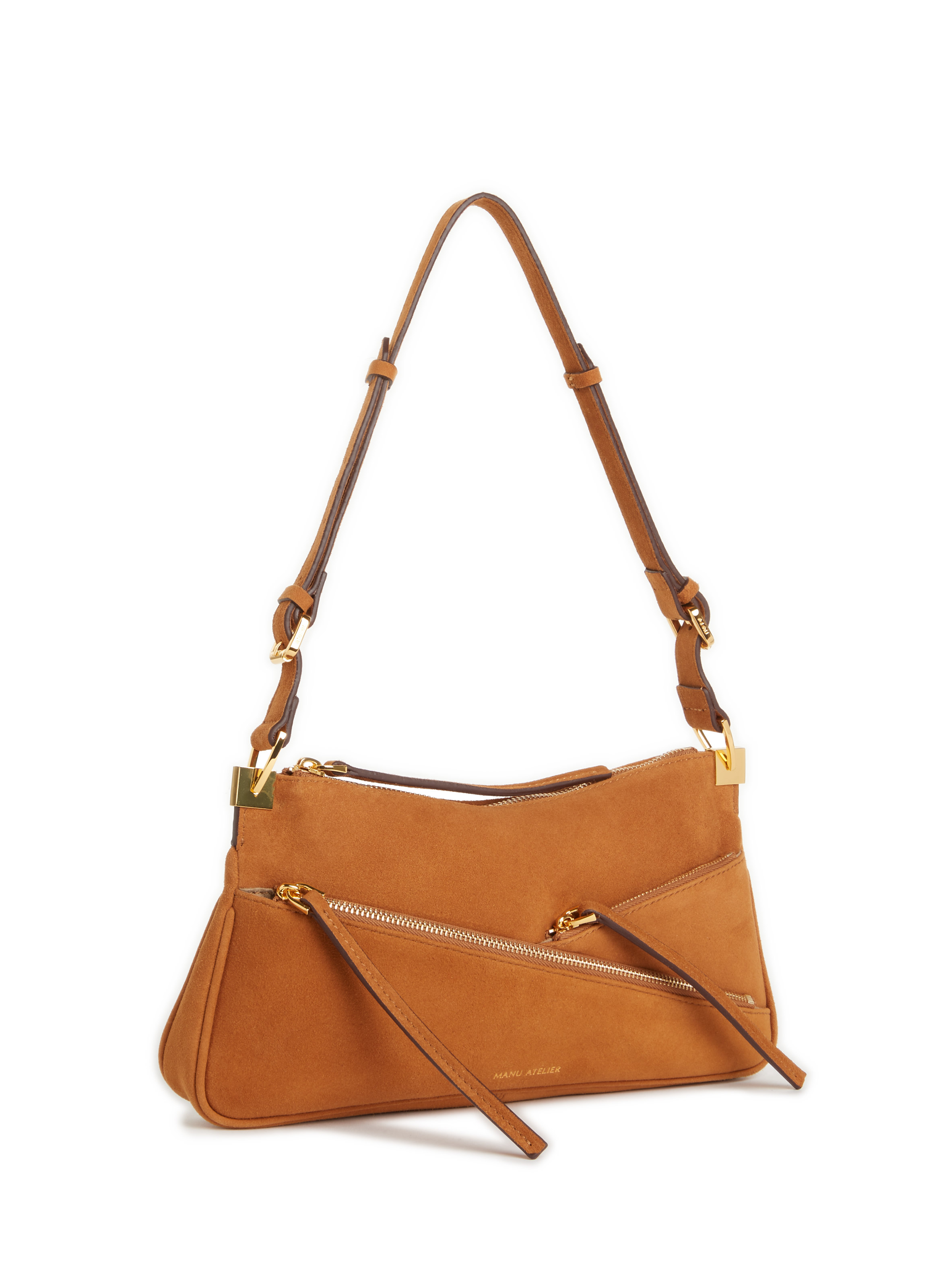 Sac à main Baguette zippé en suède