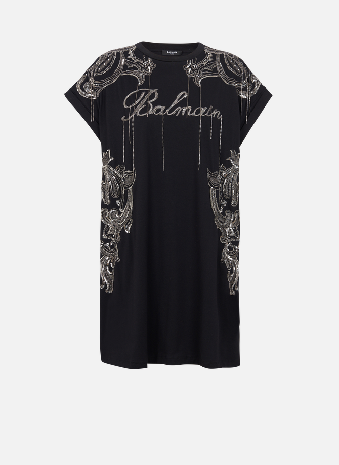 Robe t-shirt balmain signature brodé chaînes BALMAIN