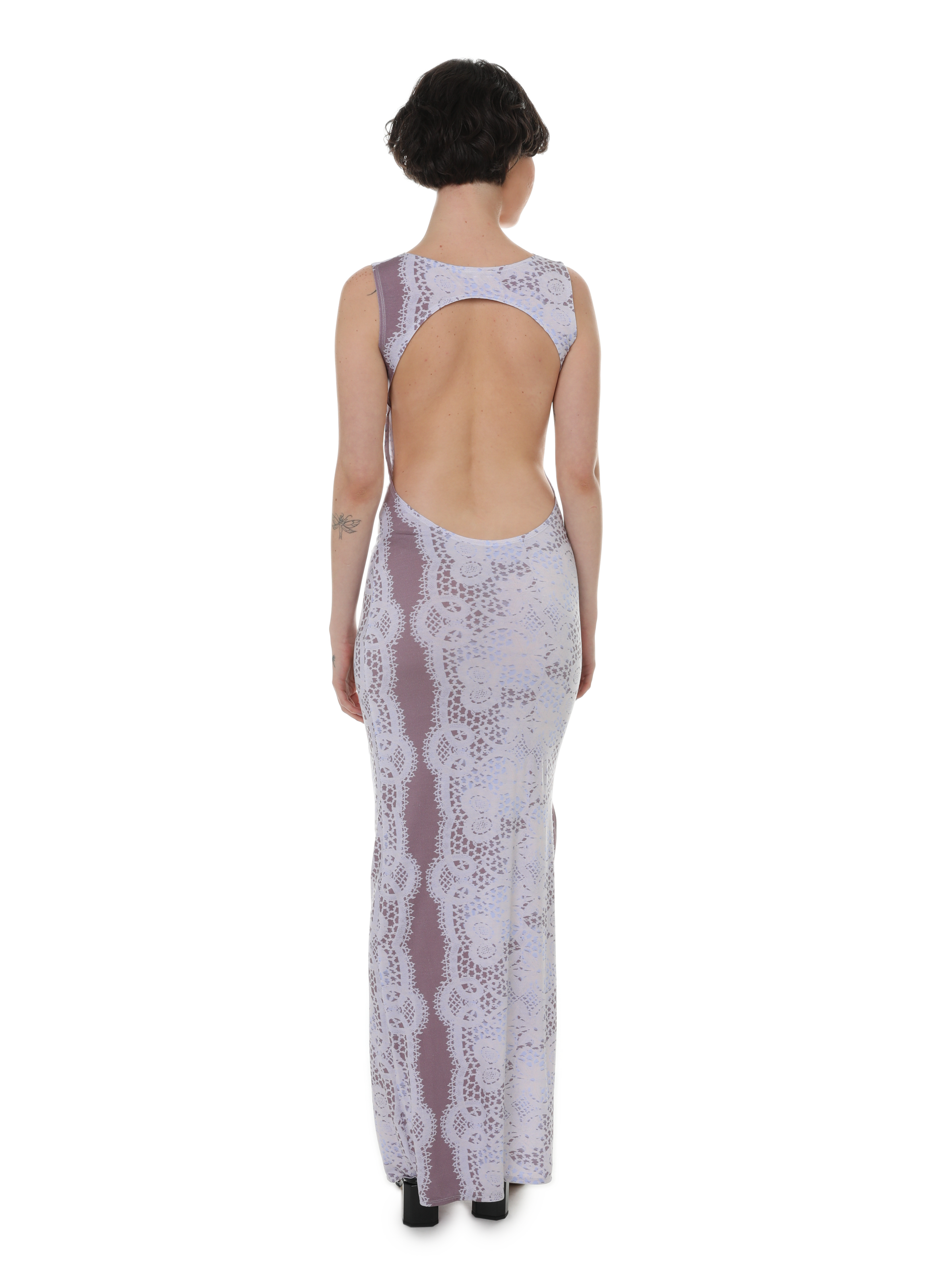 Robe longue Selena imprimé MIAOU Gris