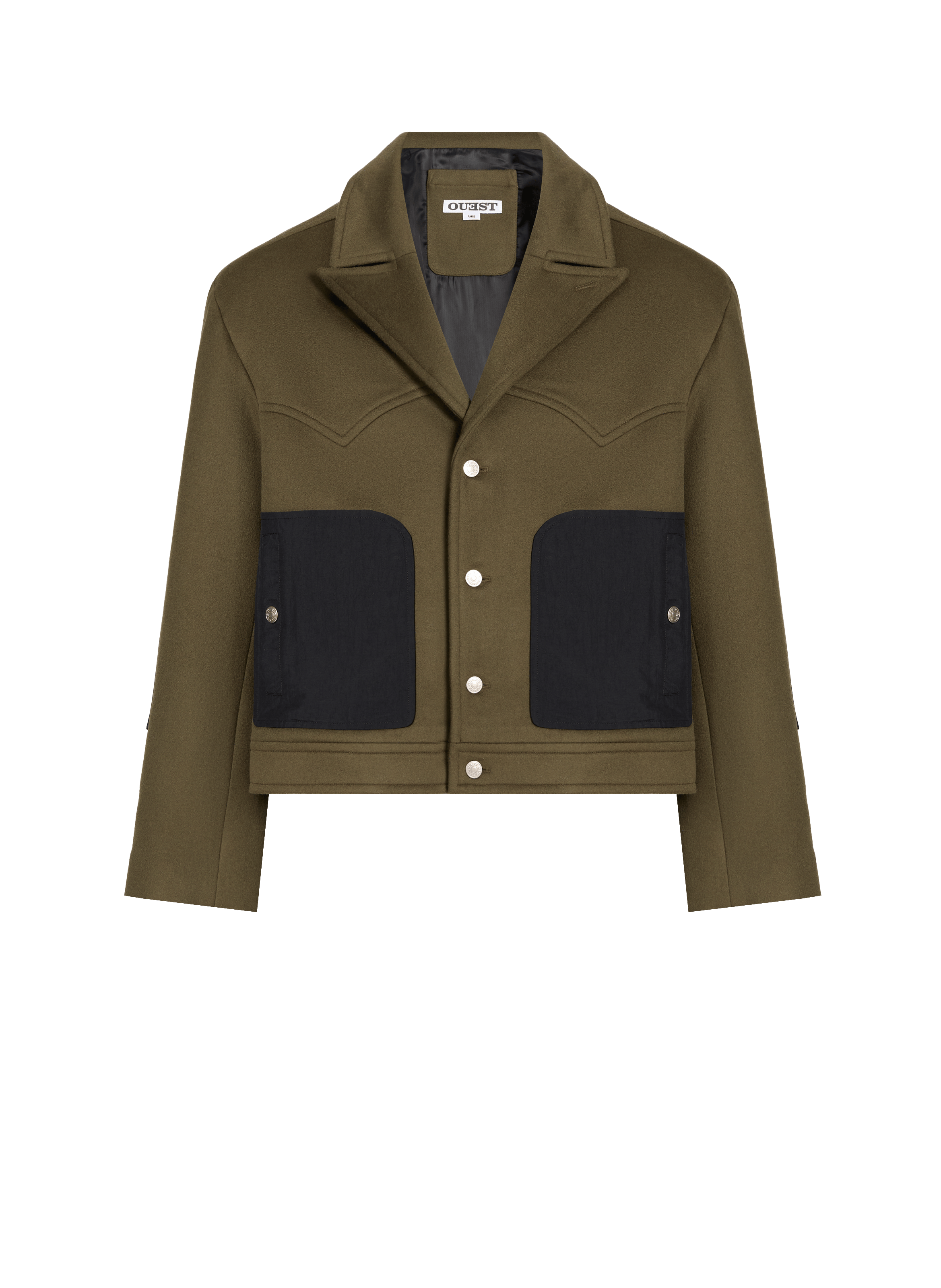 Veste en laine Western OUEST PARIS Groen