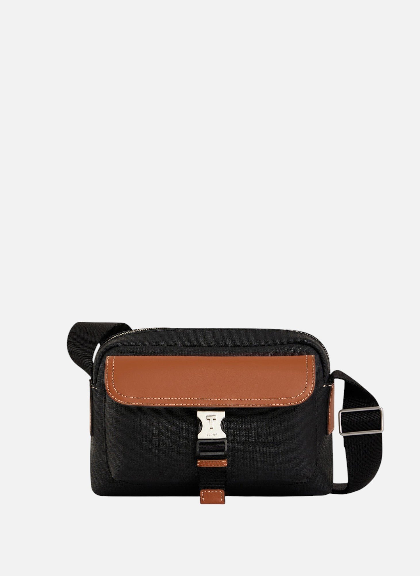 Petit sac bandoulière maurice en toile enduite LE TANNEUR Noir