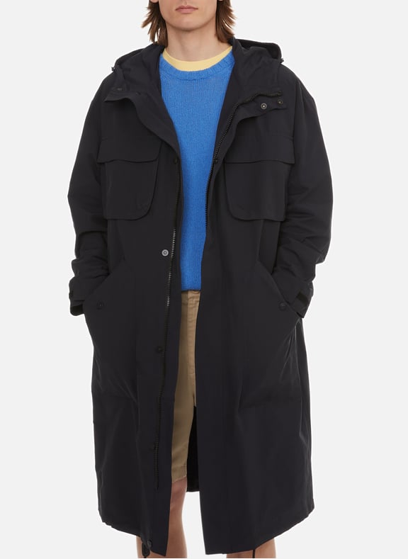 Parka longues en coton mélangé Bleu by SAISON 1865 SAISON 1865 Parka longues en coton mélangé Bleu
