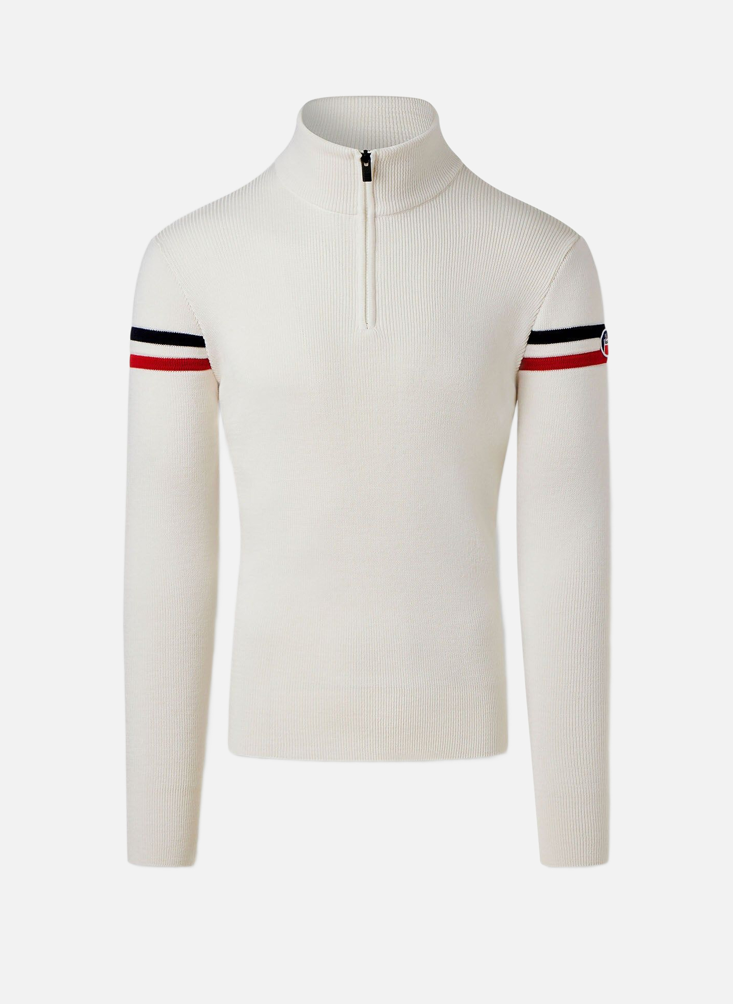 Pull wengen col montant coupe regular Blanc