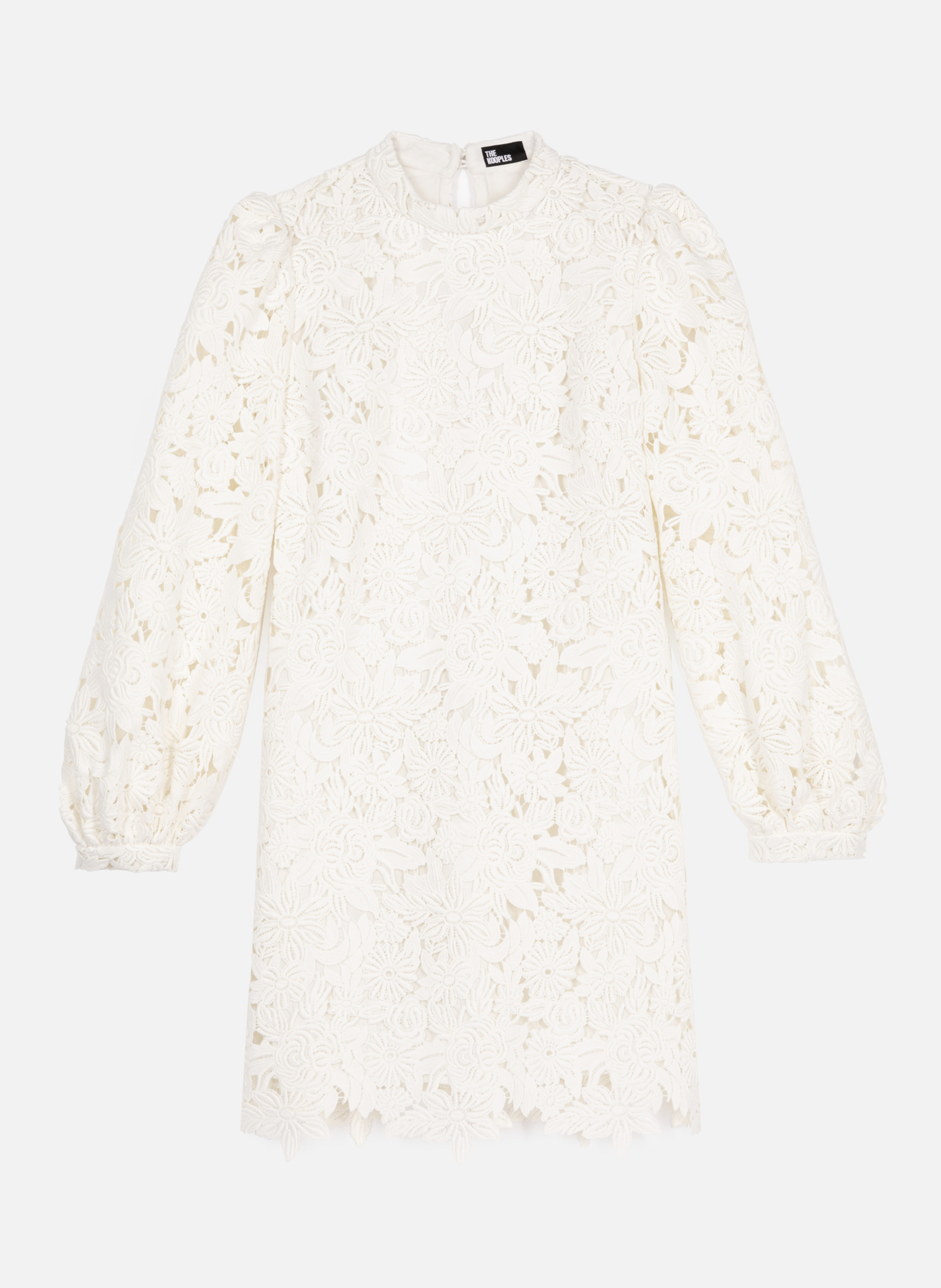 Robe courte en dentelle fleurie THE KOOPLES Beige
