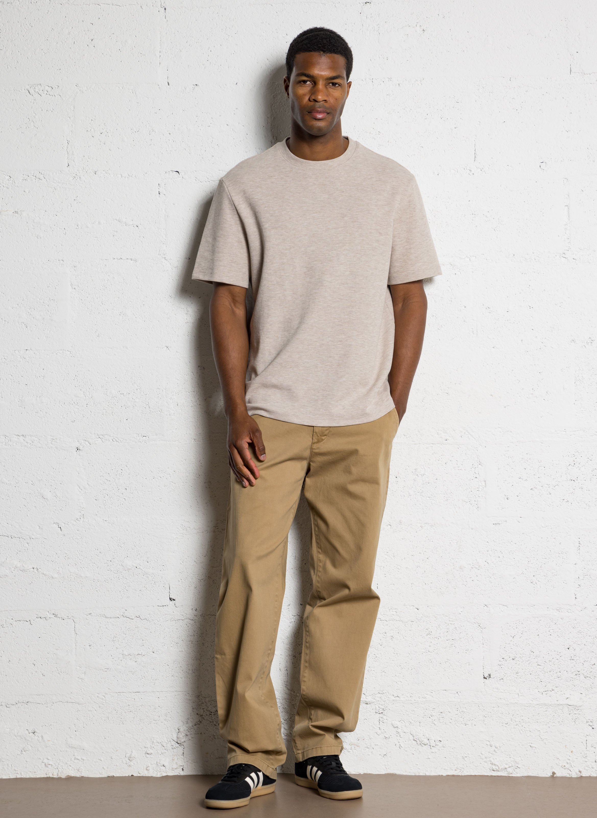 Pantalon chino droit uni IKKS Beige