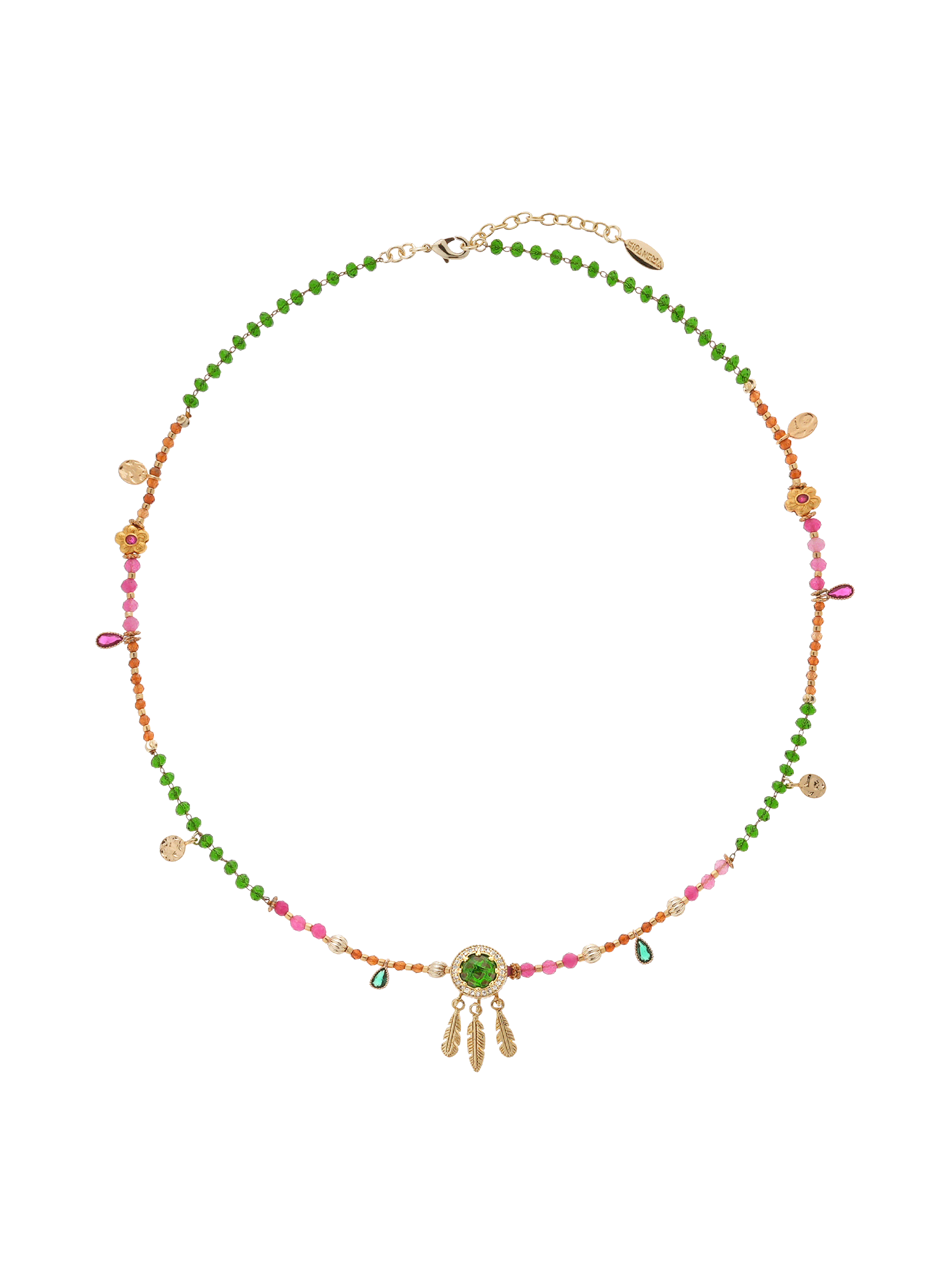 Collier de perles avec pampilles jaydeen HIPANEMA Vert