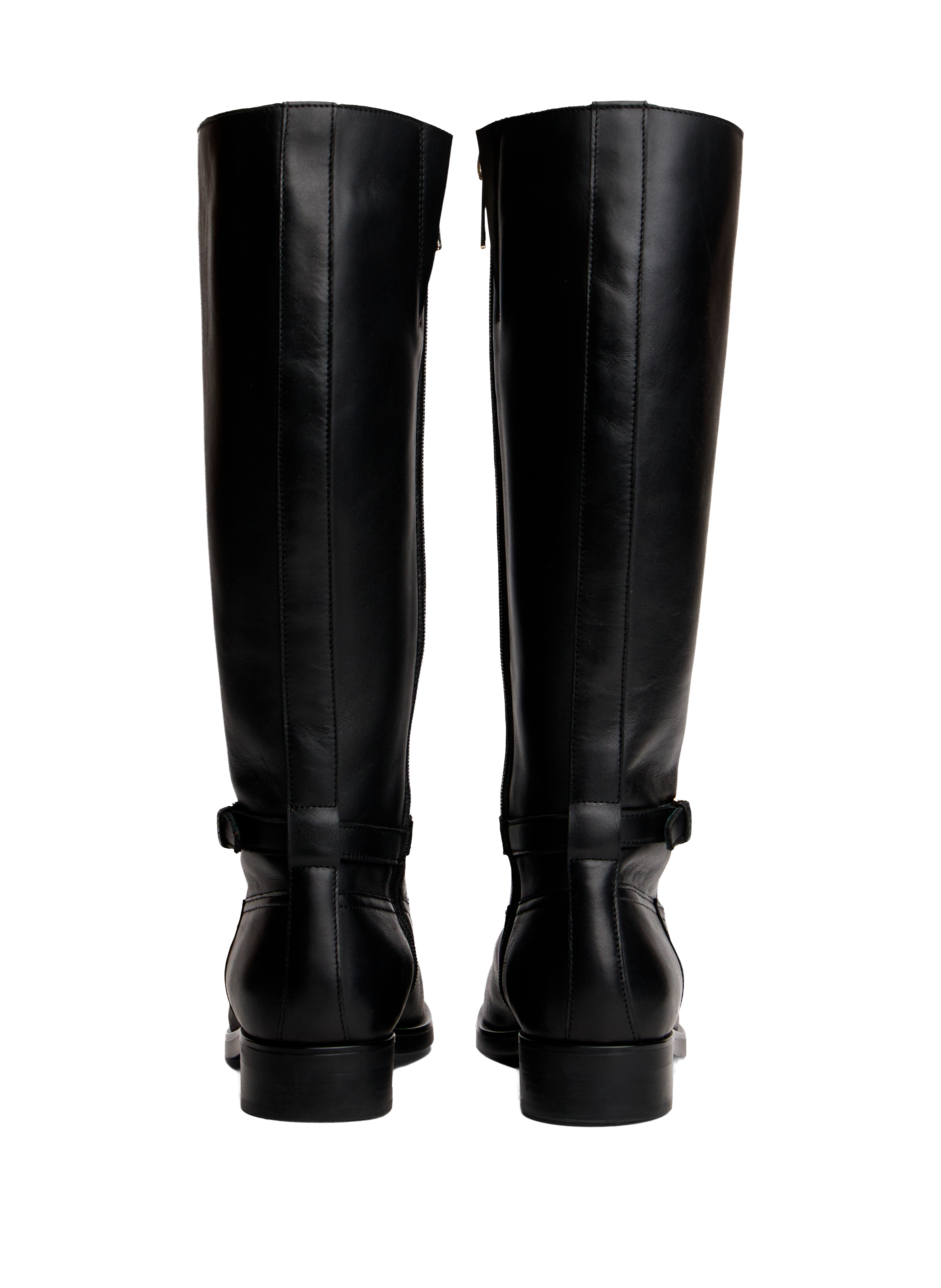 Bottes zippées en cuir TOMMY HILFIGER Noir