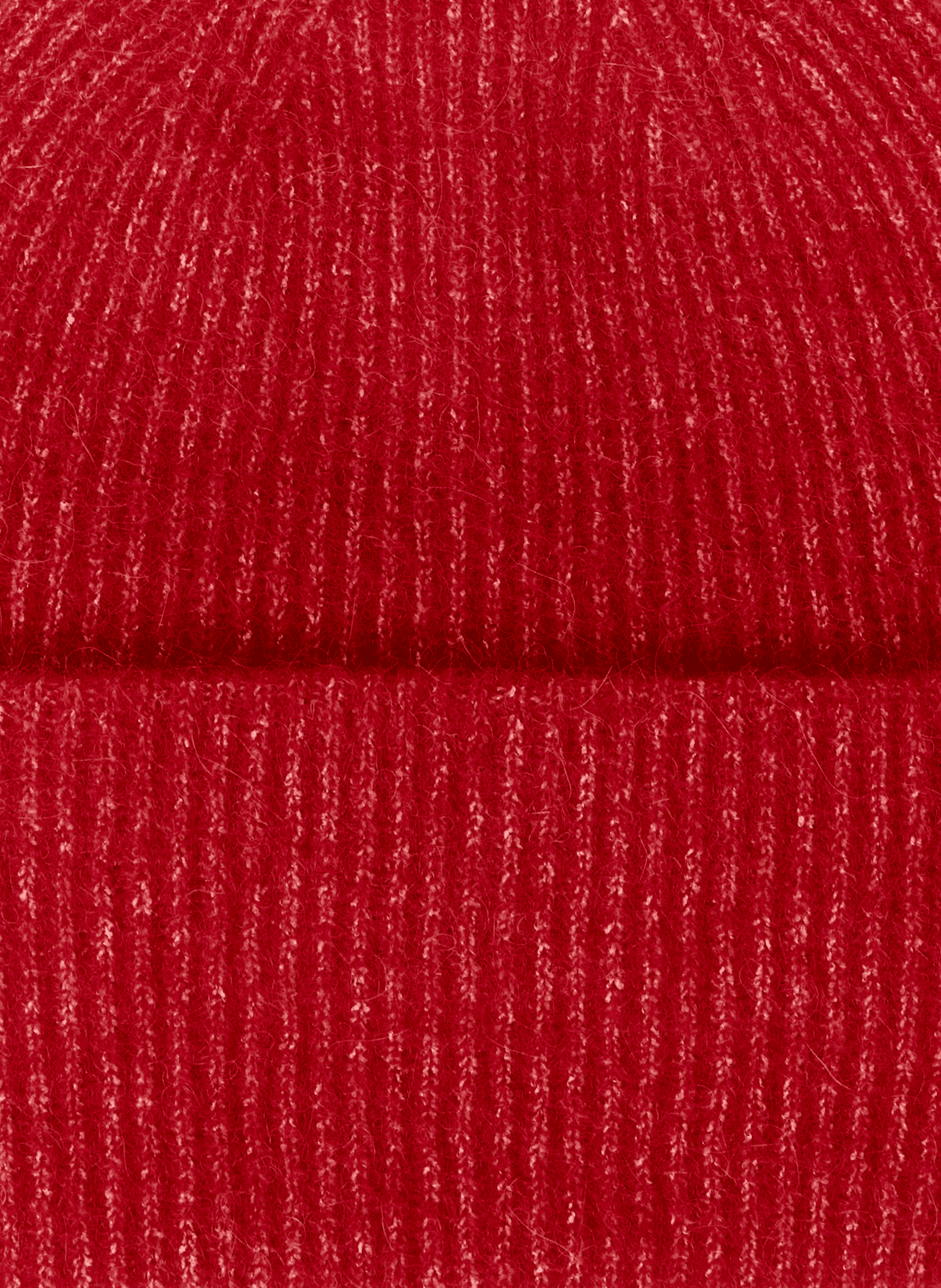 Ribbed hat in wool and alpaca blend SAMSOE SAMSOE Red