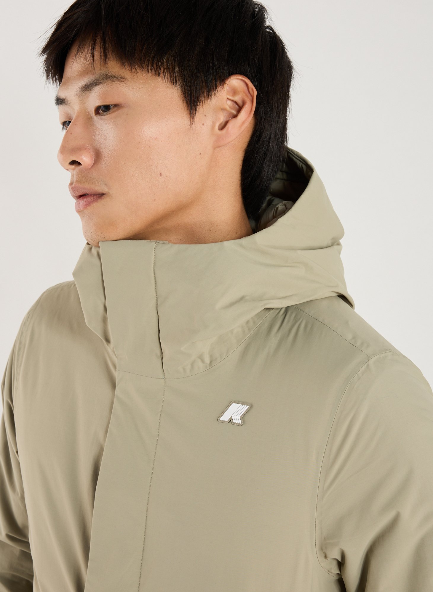 Parka mi-longue à capuche K-WAY Vert