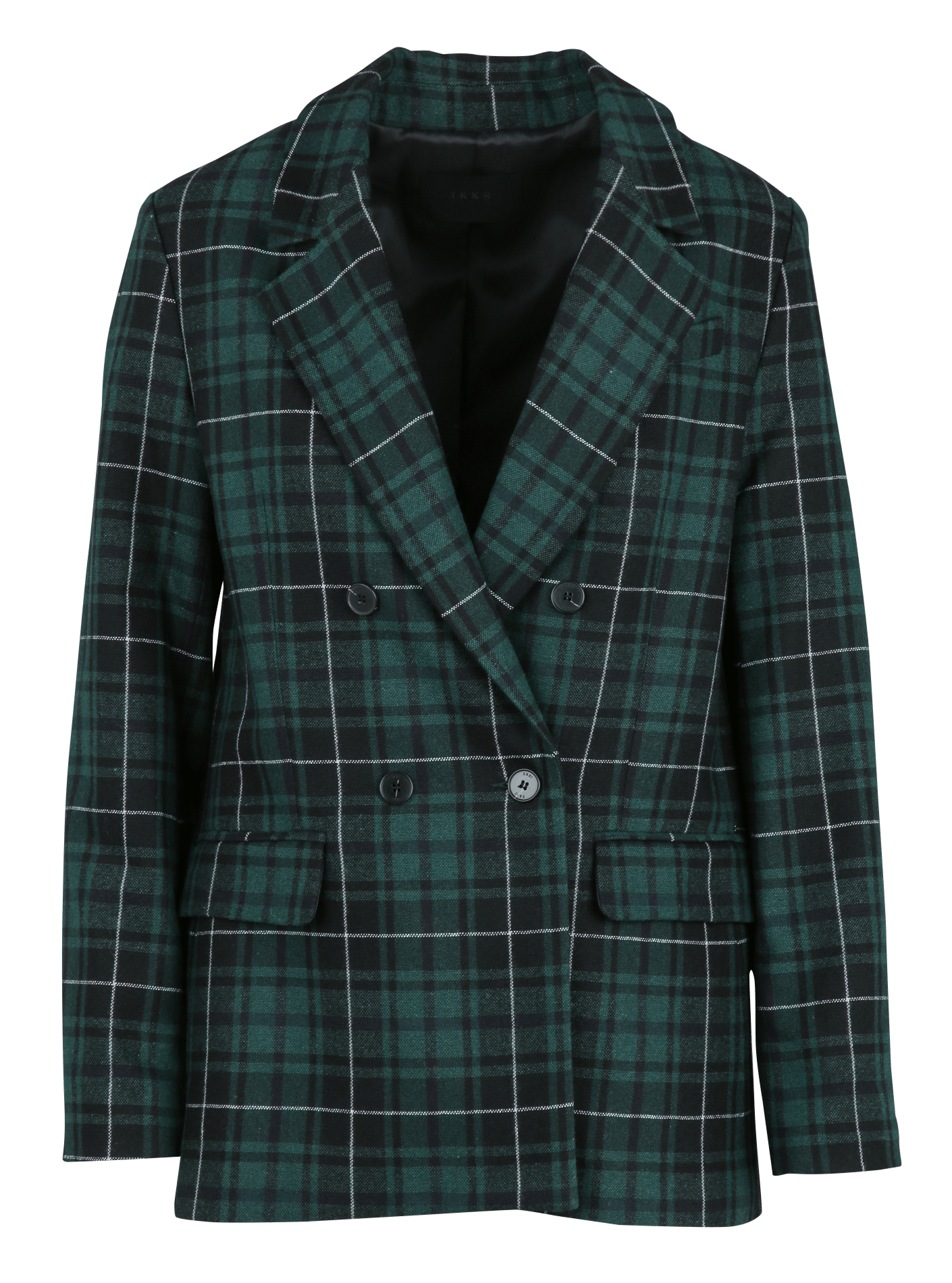 Veste de blazer ajustée à carreaux IKKS Vert