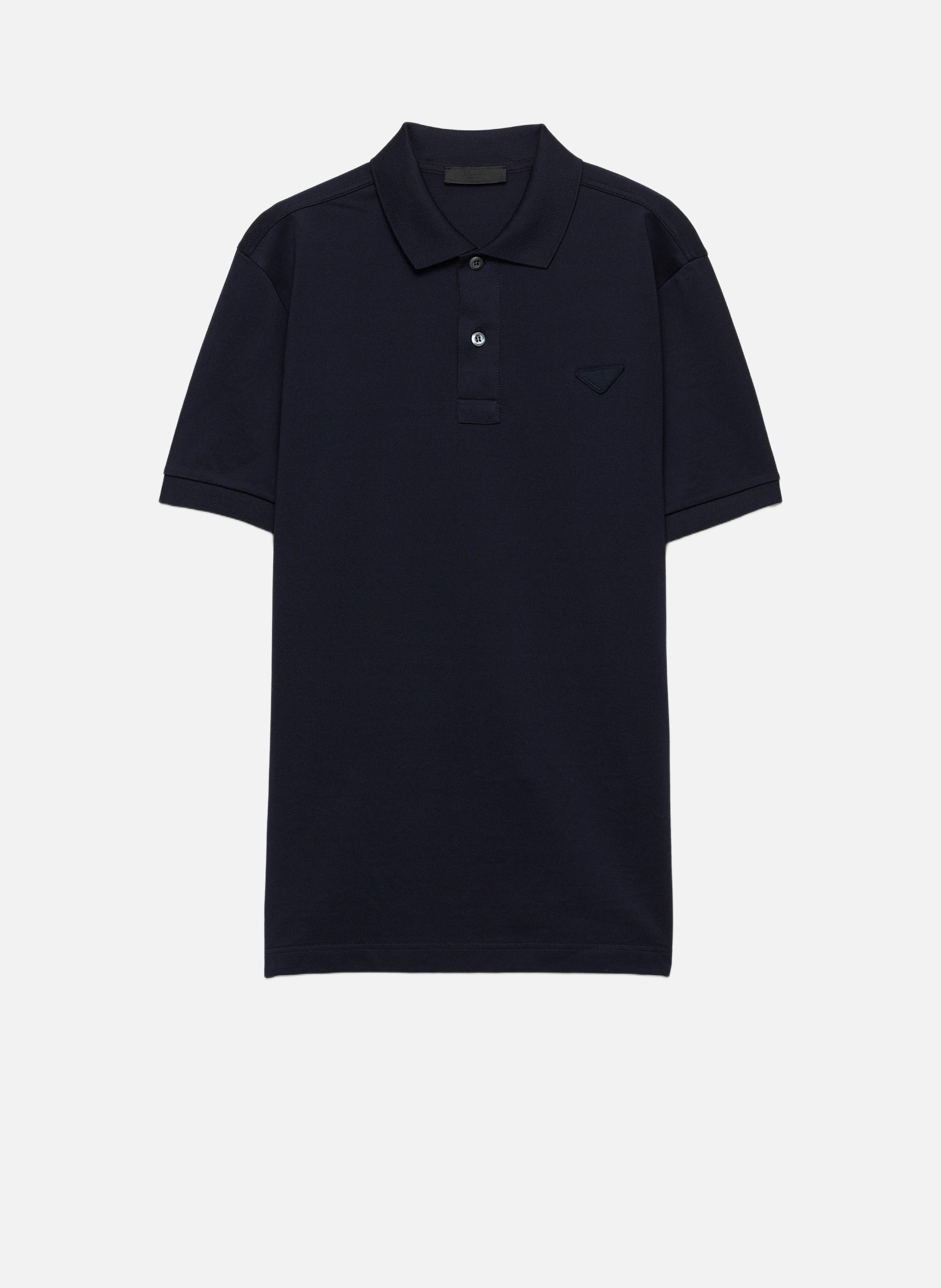 Polo en piqué de coton PRADA Bleu