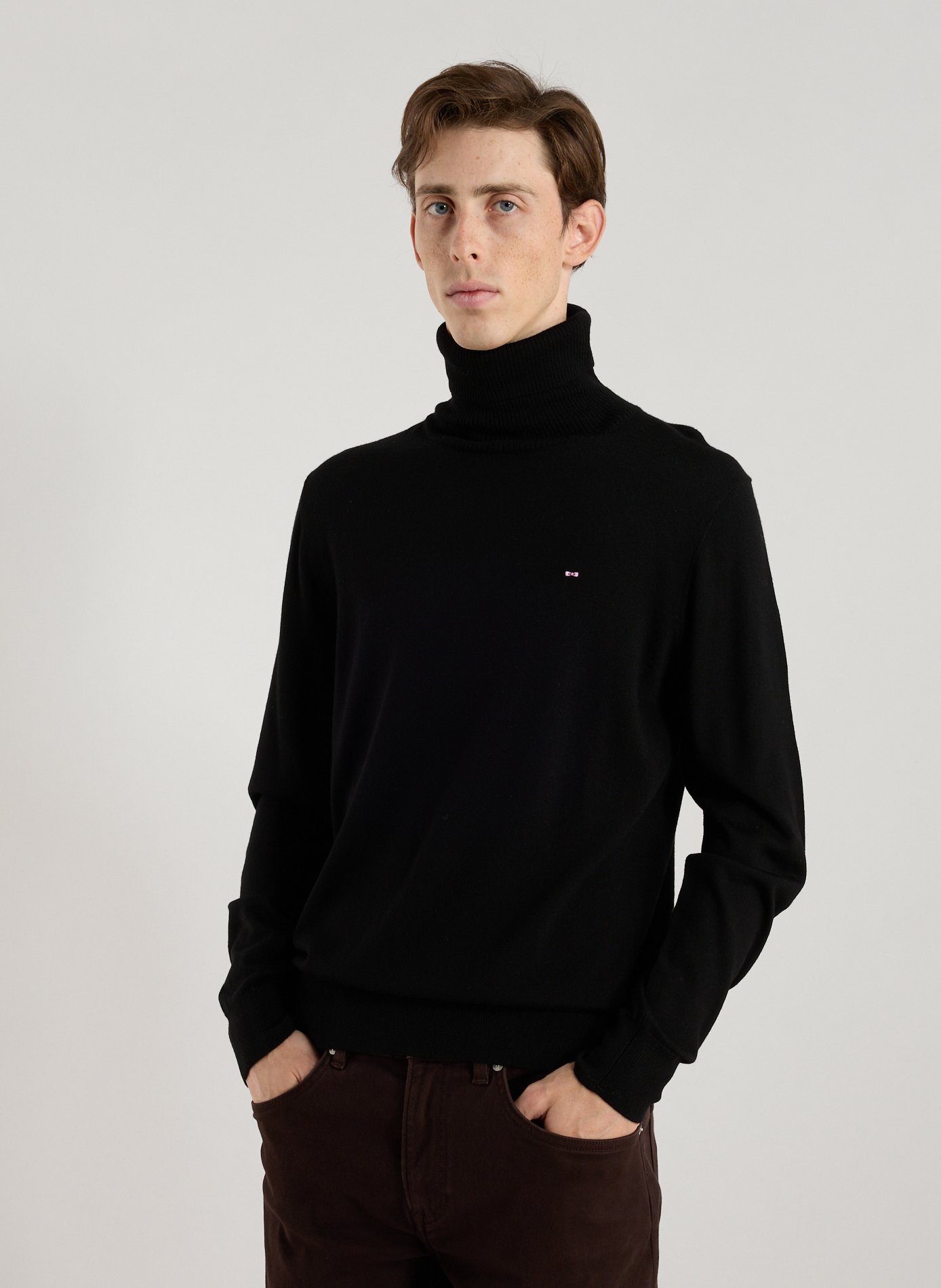 EDEN PARK Roll-neck wool Jumper  Black