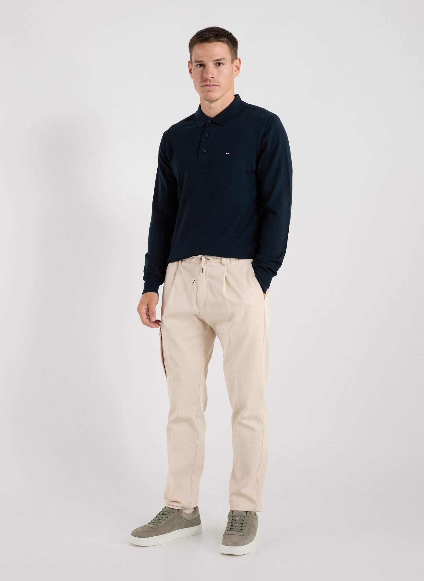 Wool polo neck sweater EDEN PARK Blue