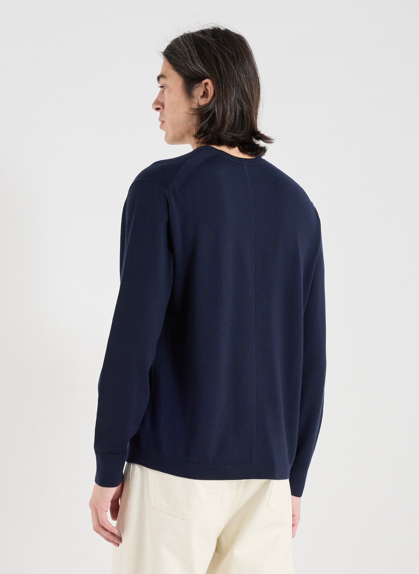 Pull en laine mérinos CALVIN KLEIN Bleu