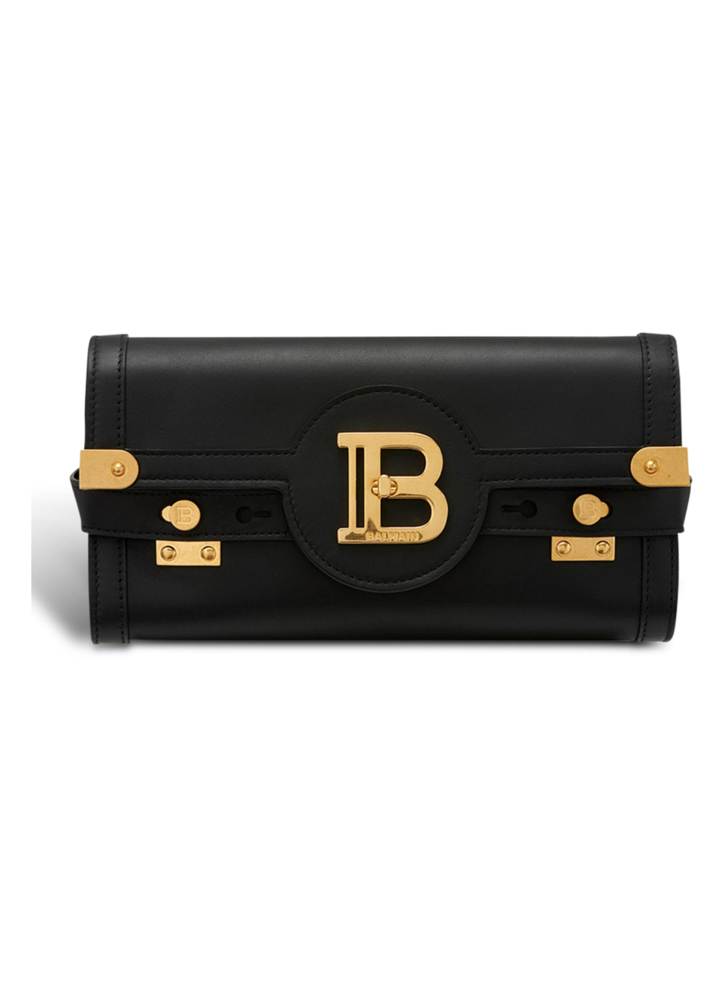B-buzz pouch 23 en cuir de veau BALMAIN Noir