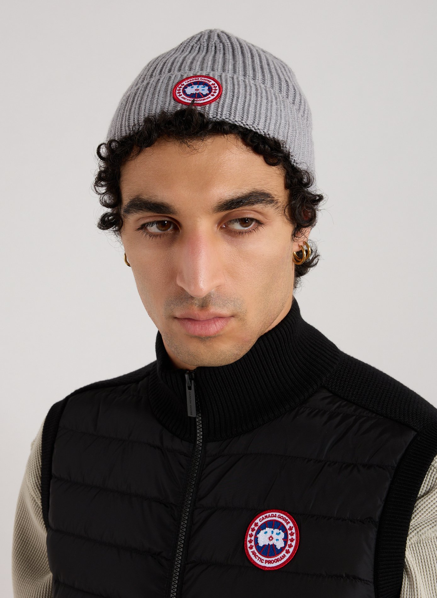Logo beanie CANADA GOOSE Grey