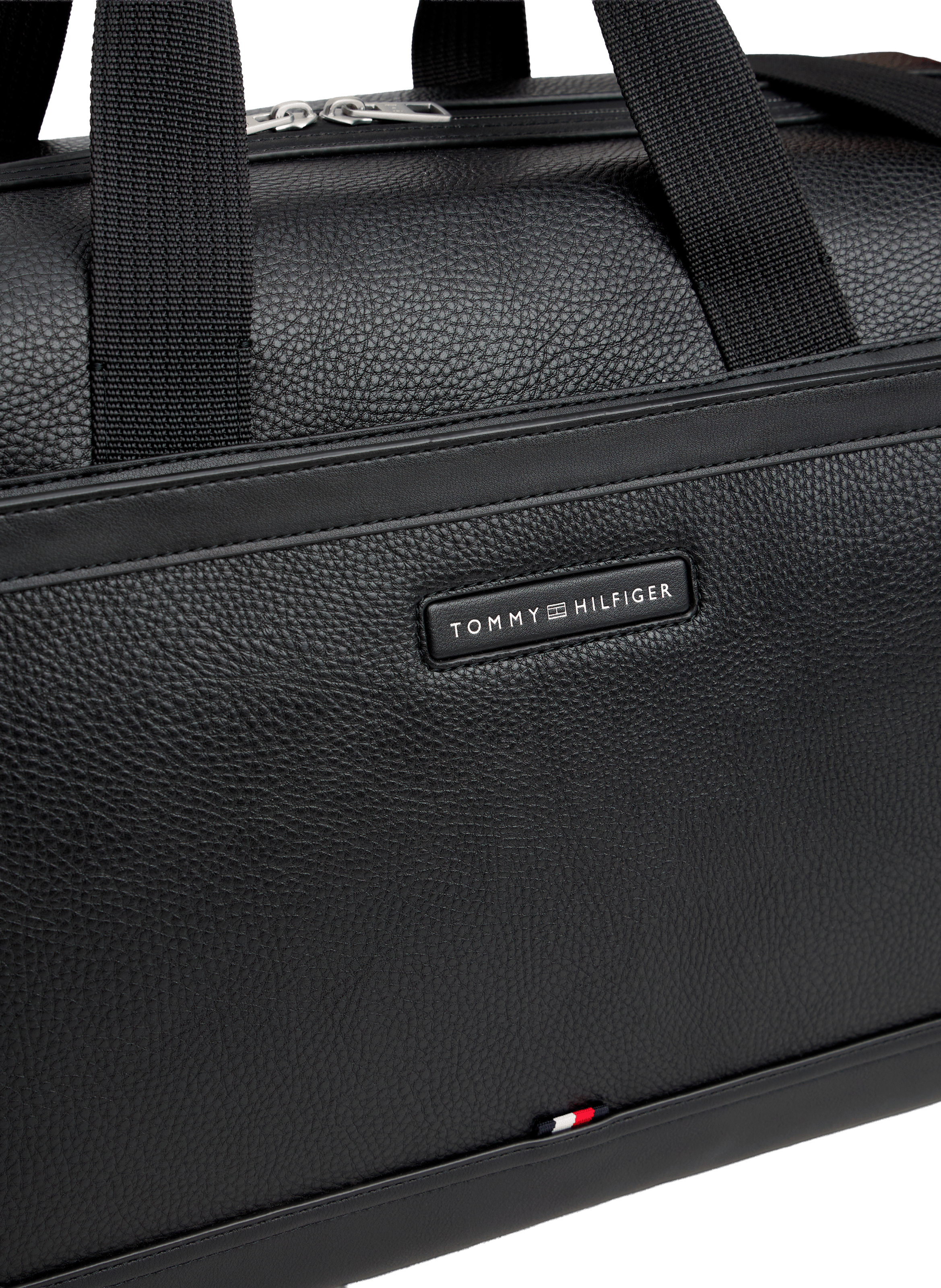 Faux leather travel bag TOMMY HILFIGER Black