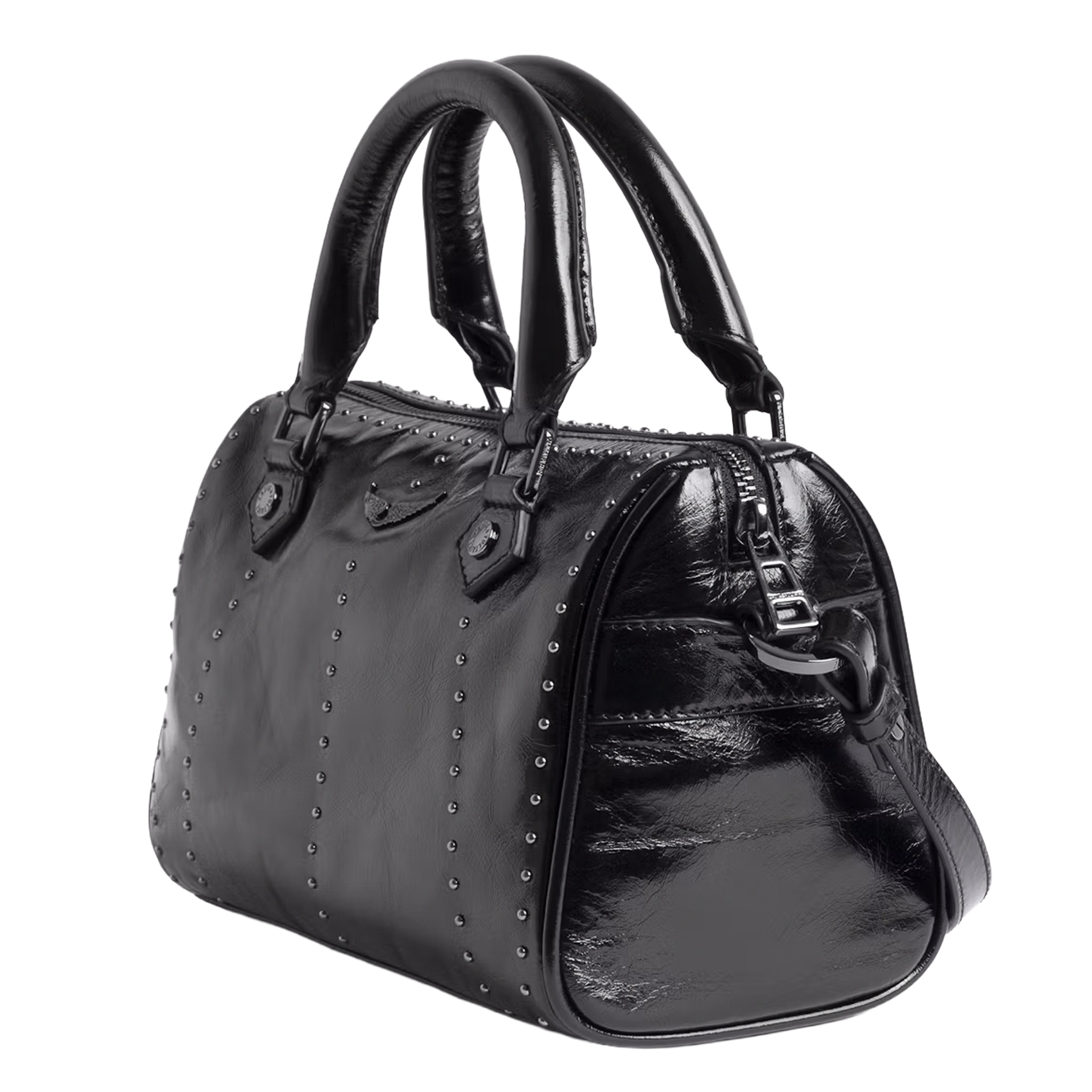 Sac bandoulière en cuir verni xs sunny ZADIG&VOLTAIRE Noir