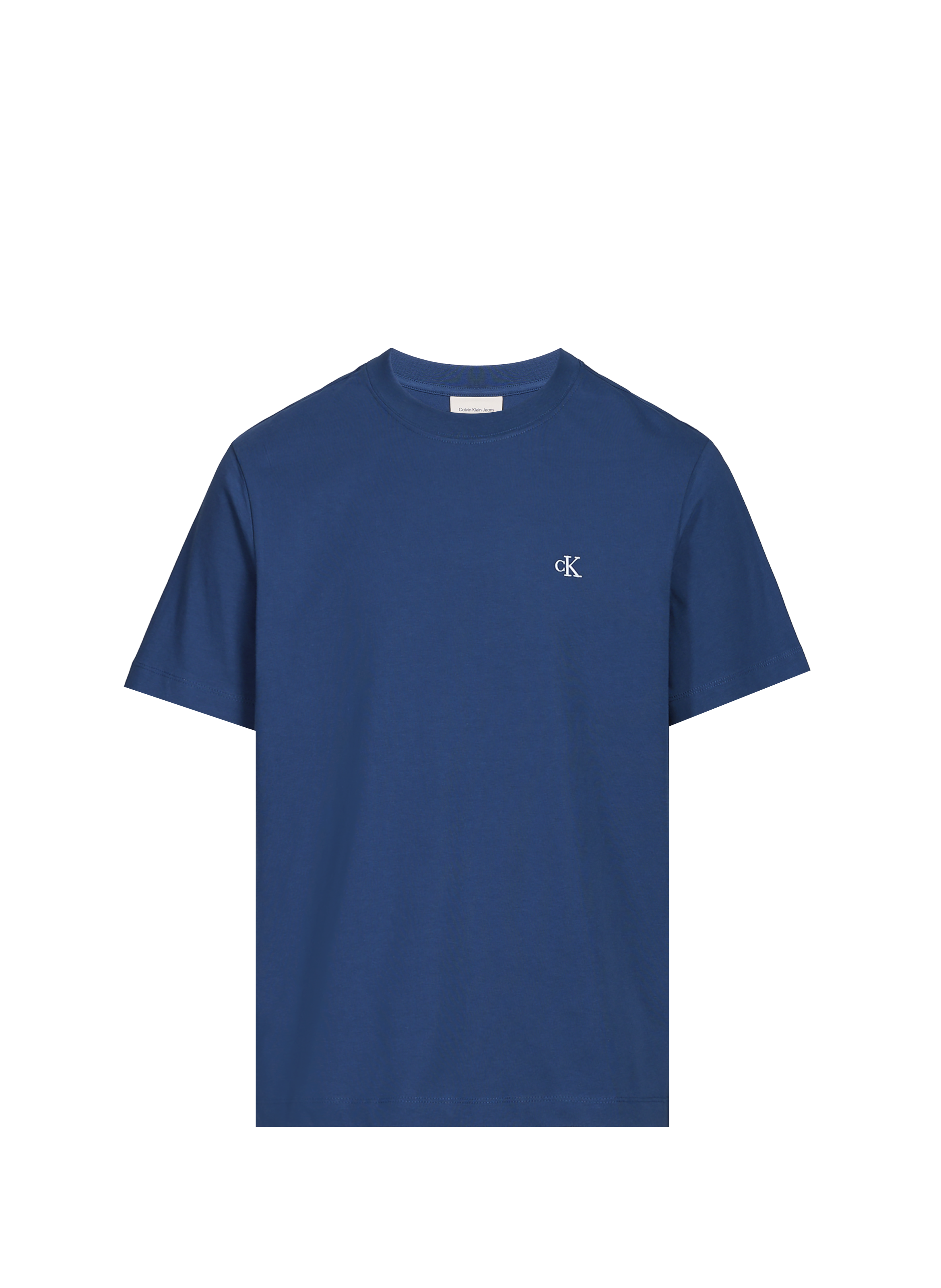 T-shirt à col rond en coton CALVIN KLEIN Bleu