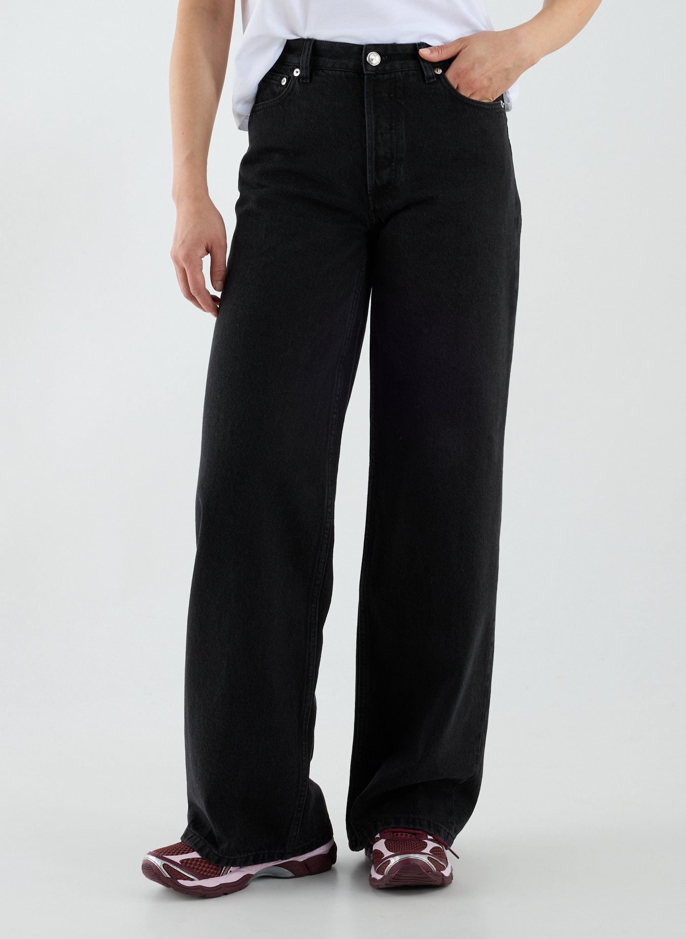 Jean droit Elisabeth en coton  A.P.C. Noir