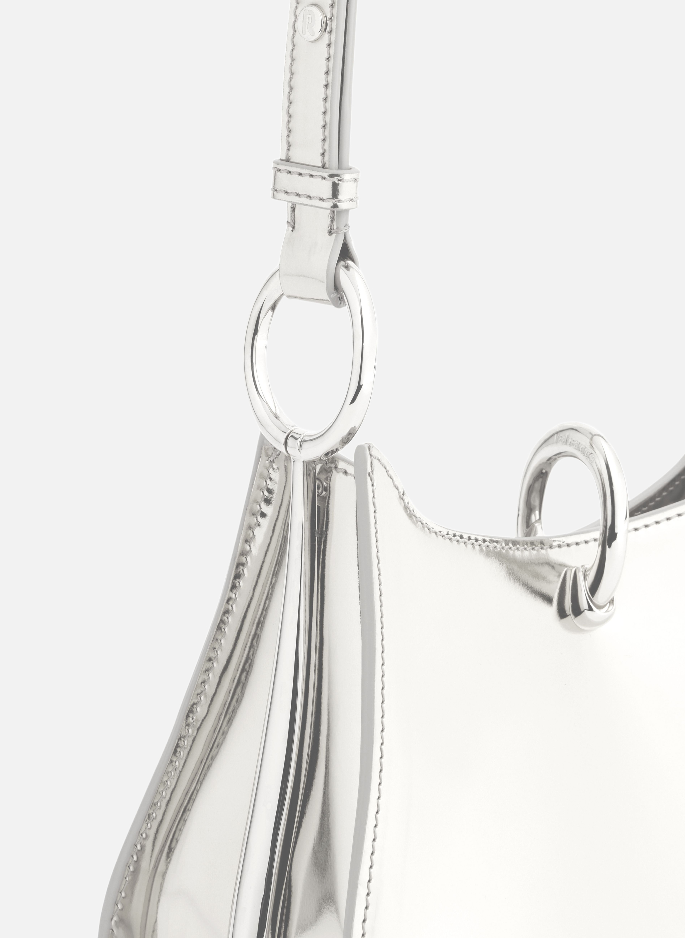 Sac ring en cuir RABANNE Argent