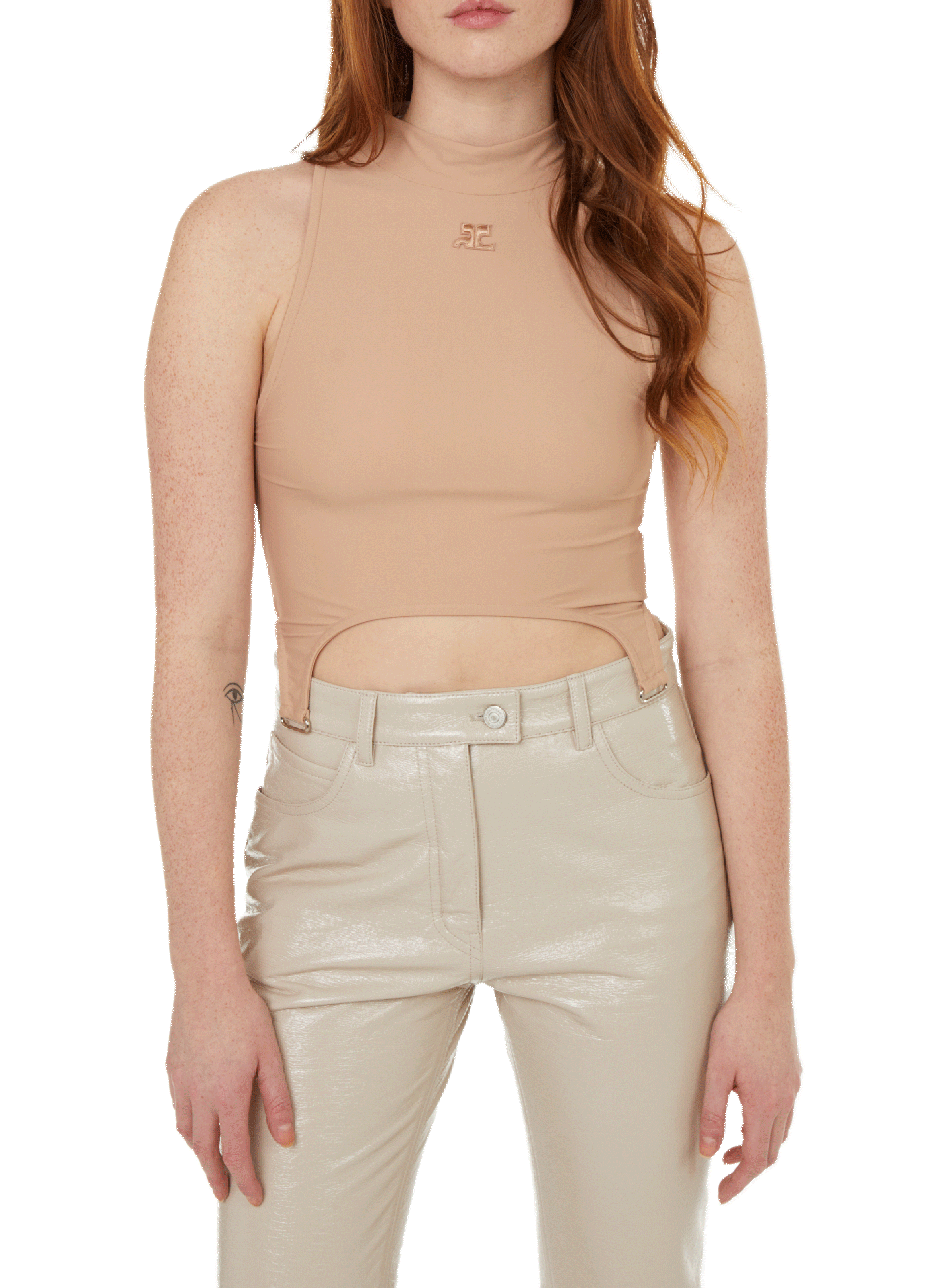 COURRÈGES Buckle top  Beige
