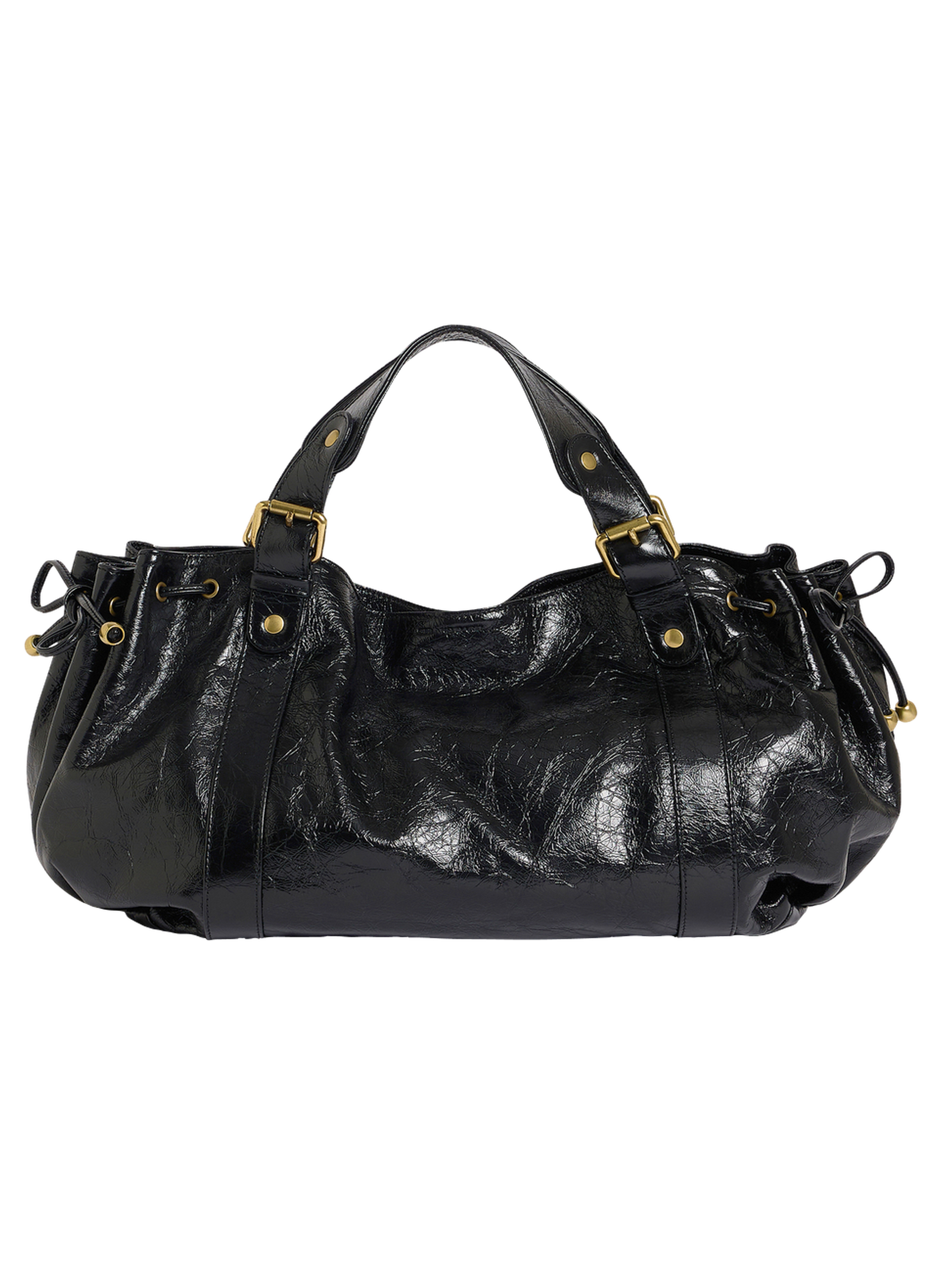 Sac à main en cuir effet froissé - 24h GERARD DAREL Noir