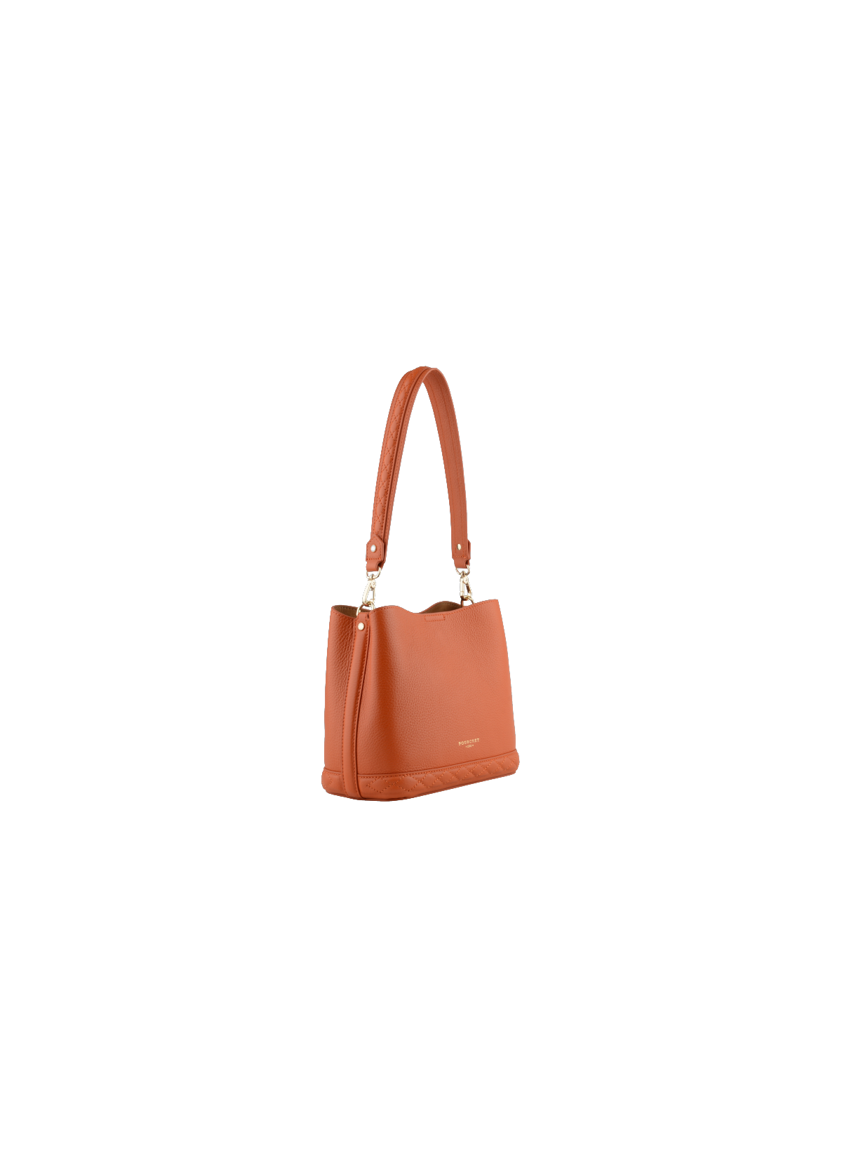 Manhattan | Sac porté épaule Nano en cuir de vachette POURCHET Orange