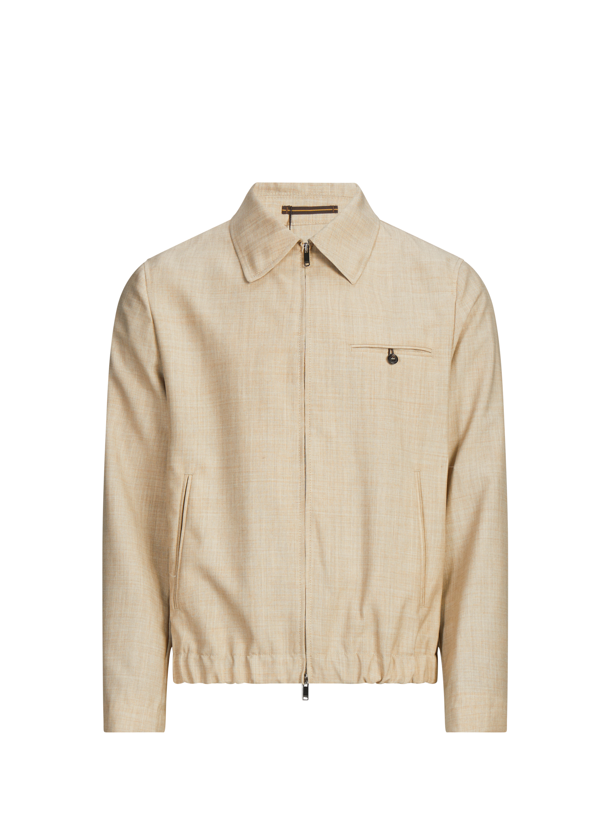 Lightweight jacket in virgin wool canvas SLOWEAR Beige