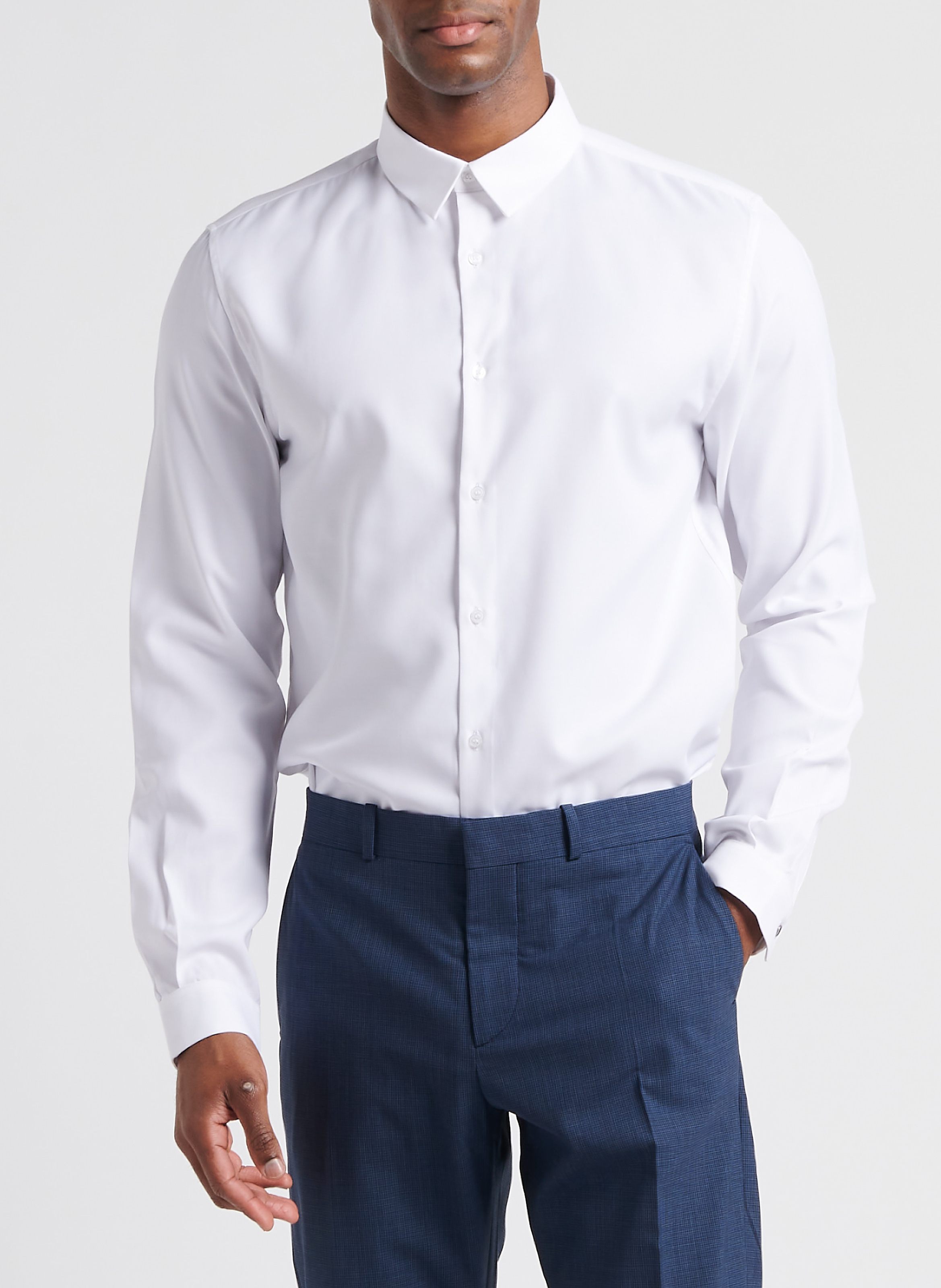 Chemise col classique regular-fit IKKS Blanc