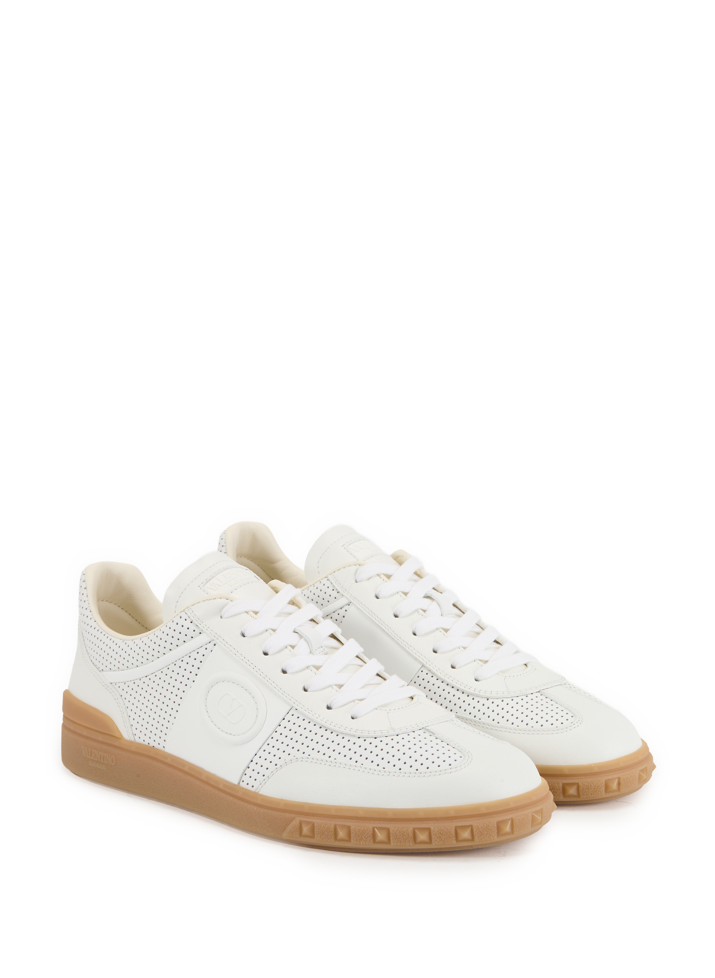 Baskets basses en cuir de veau VALENTINO Blanc