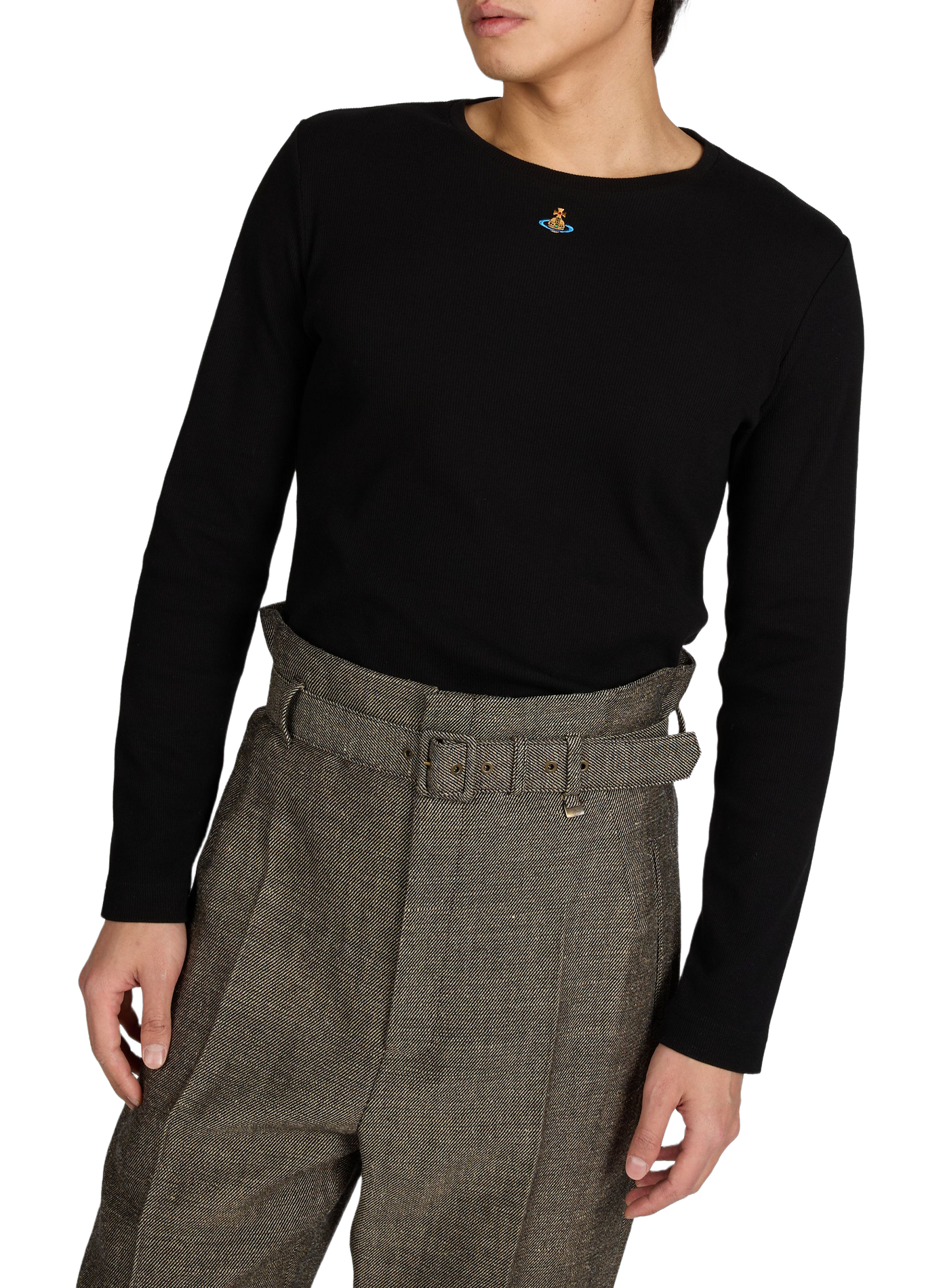 Long-sleeved T-shirt with logo  VIVIENNE WESTWOOD Black