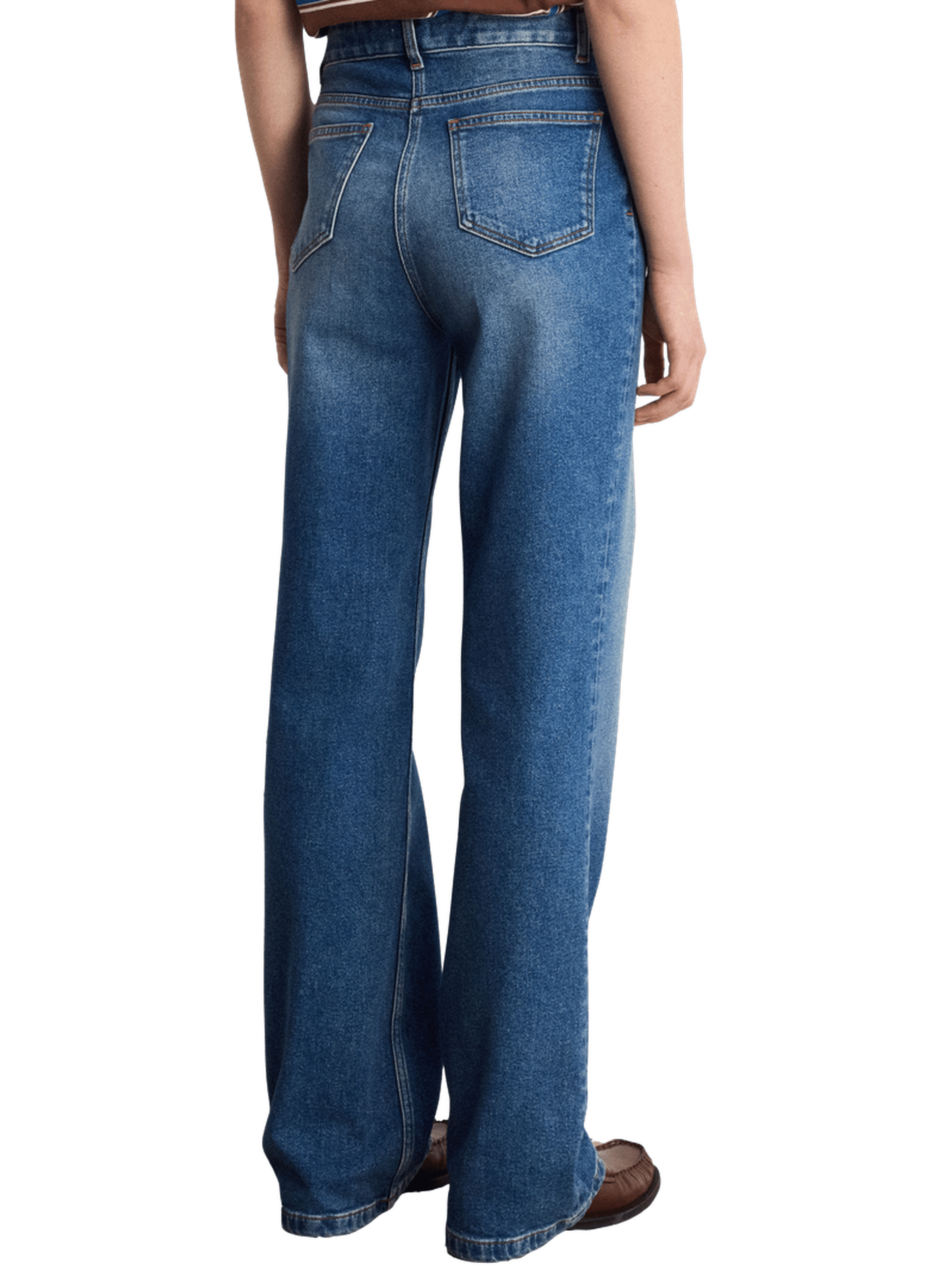 Jean flare délavé - brenda PABLO Bleu