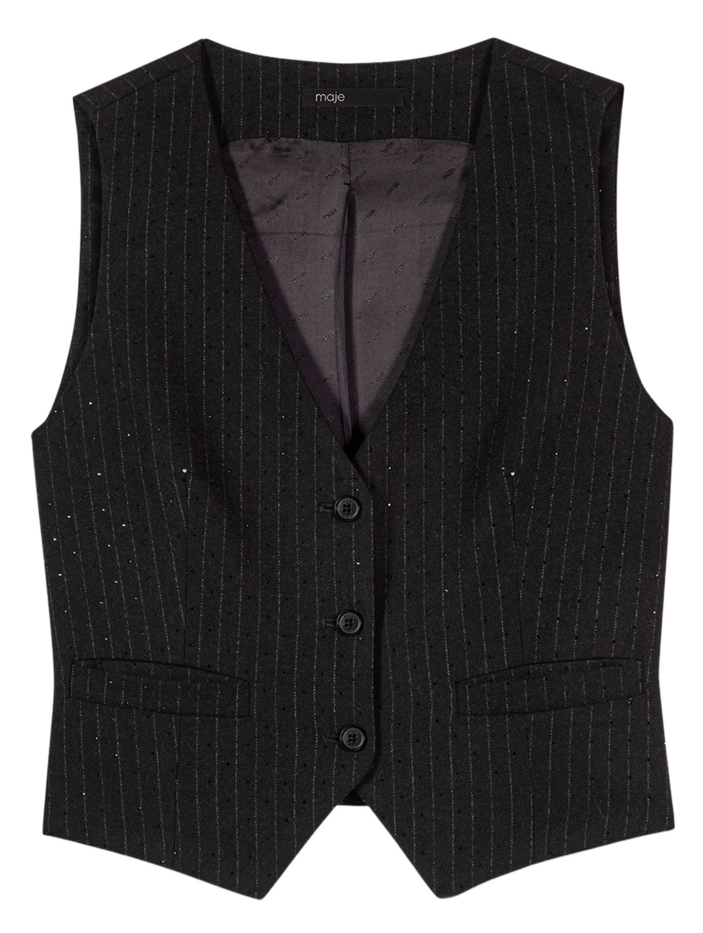 Gilet de costume MAJE Noir