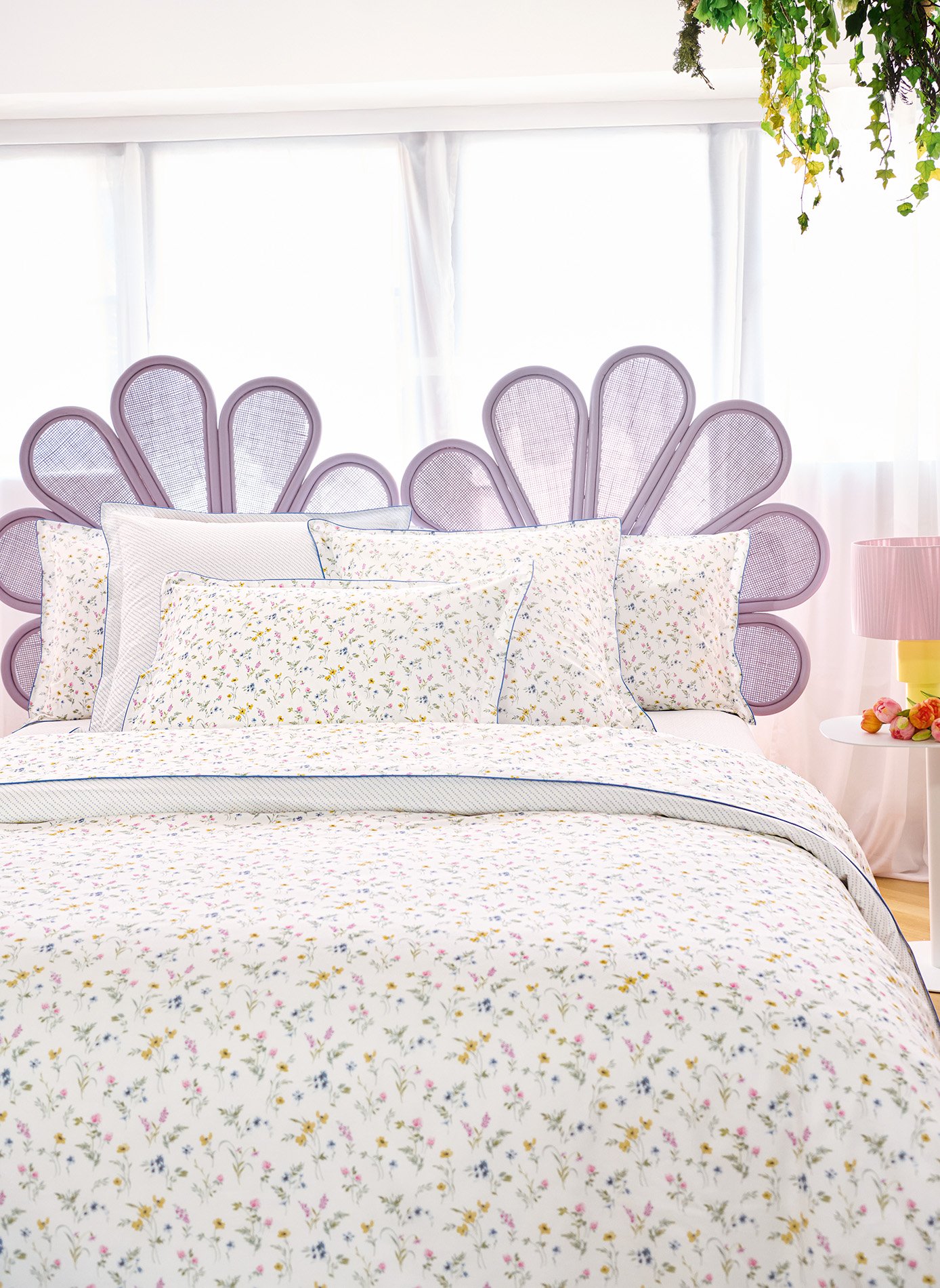 Taie de traversin pastel ANNE DE SOLENE Blanc